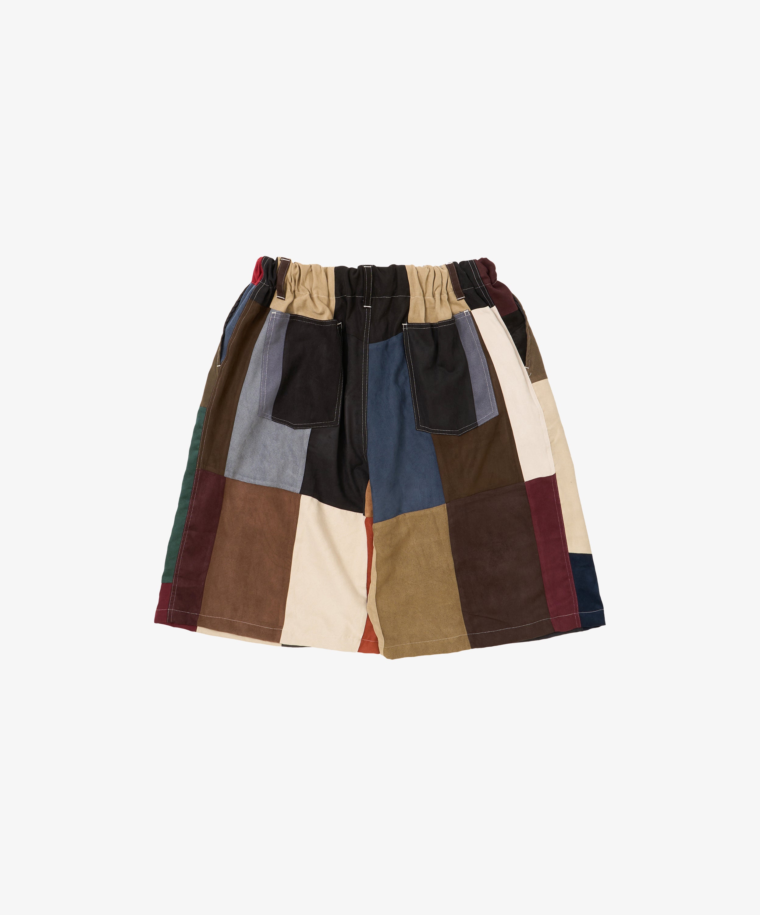 circular shorts faux suede nine