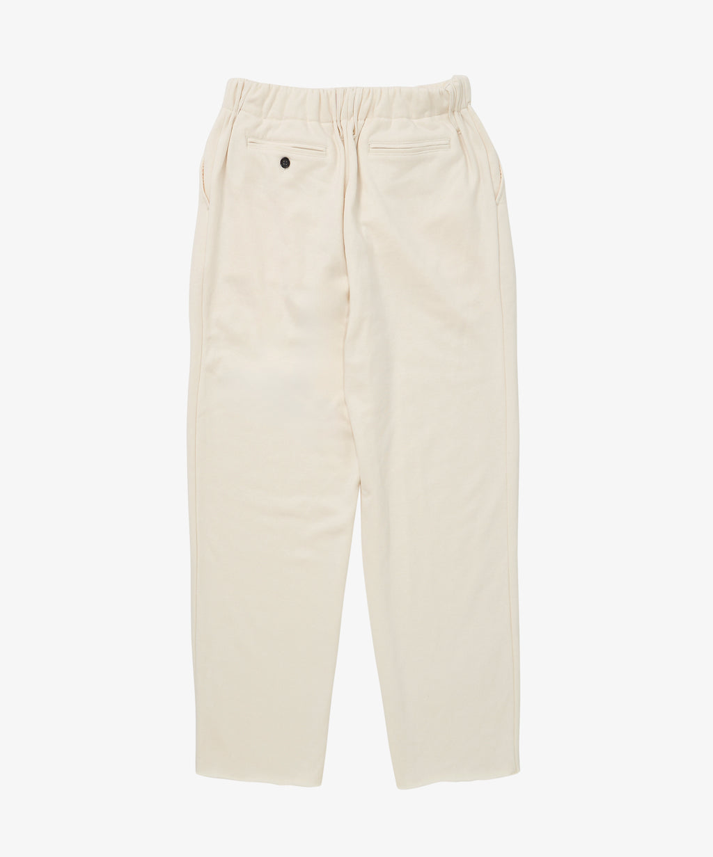 french terry baggy trousers ivory