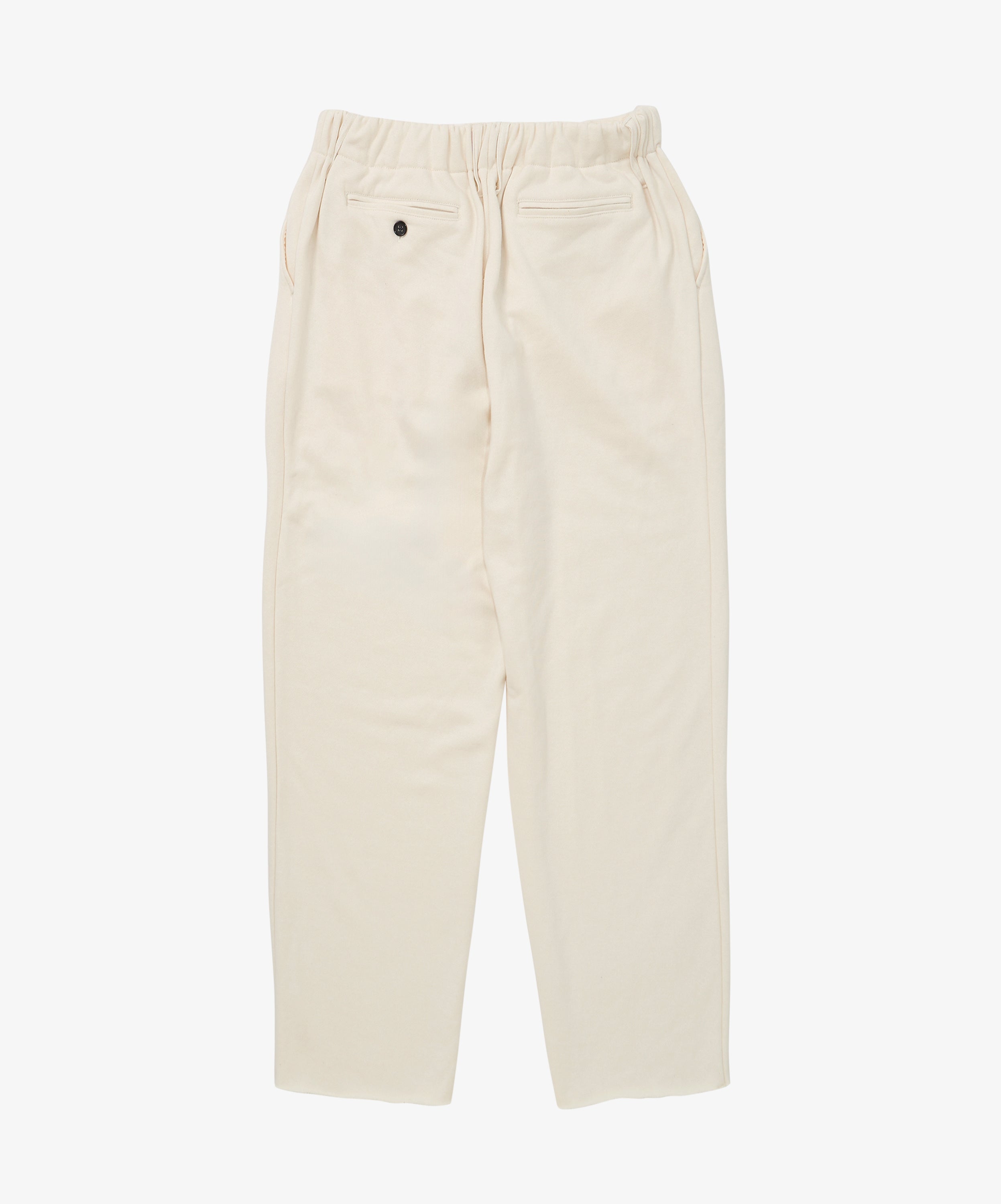 french terry baggy trousers ivory