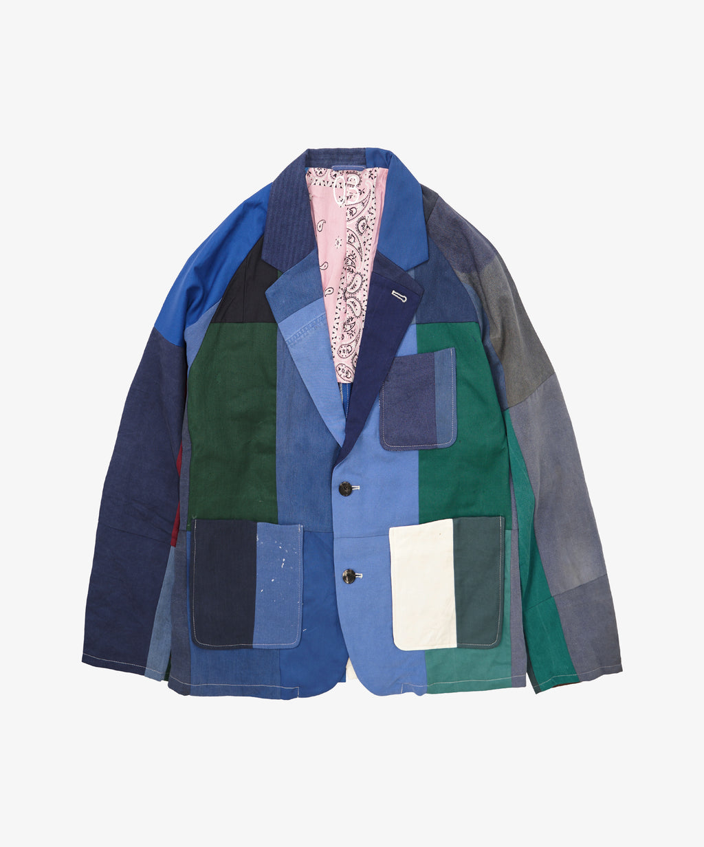 blazer bleu de travail three - default