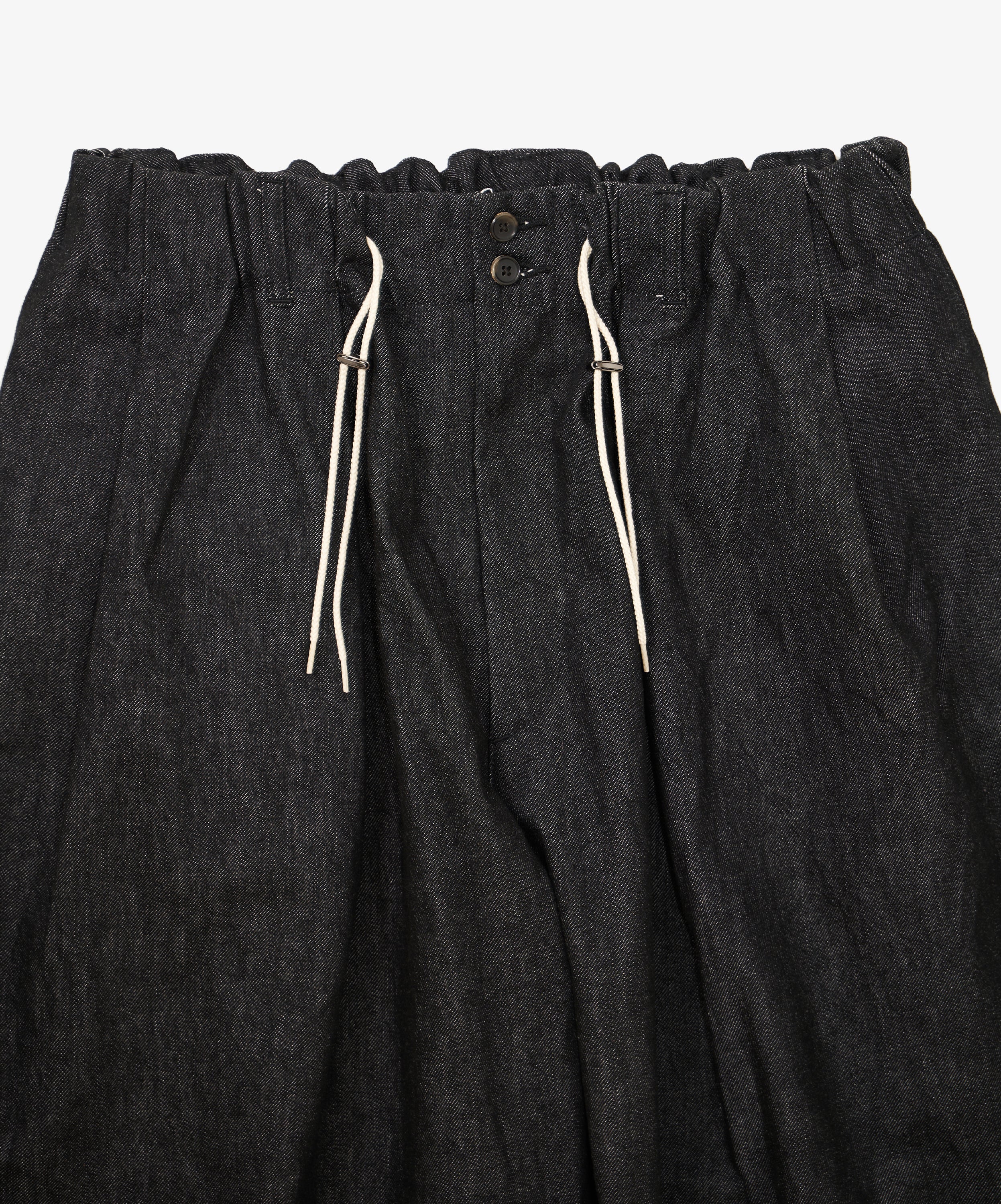 circular pants black denim one wash