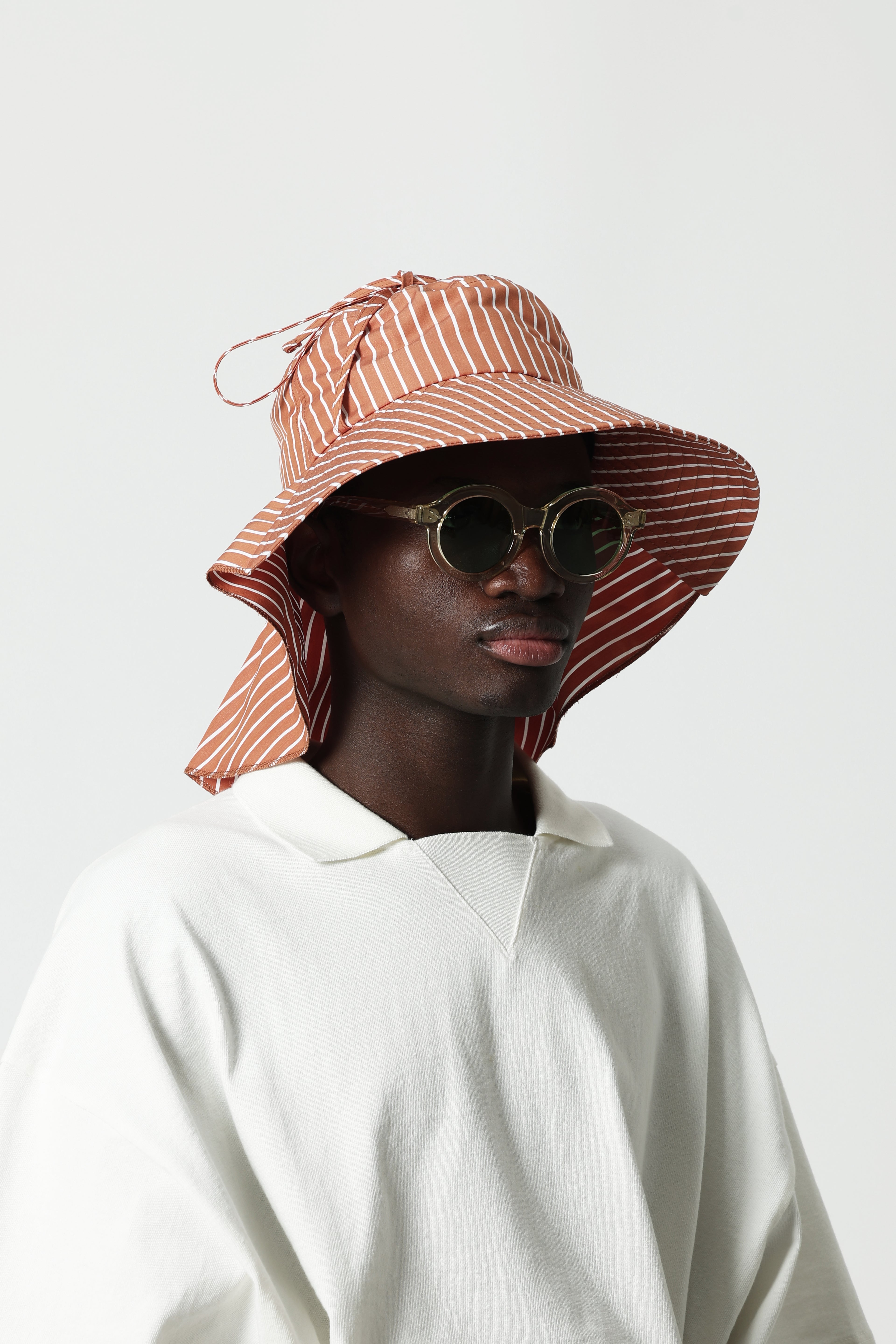 field hat thomas mason brown stripe