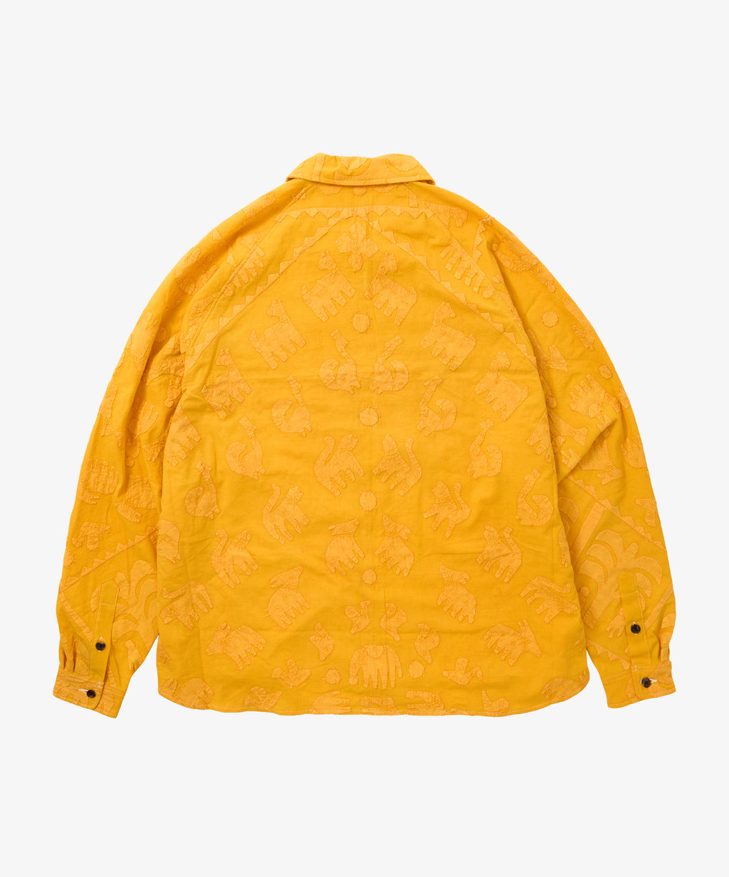 overshirt antique patchwork yellow