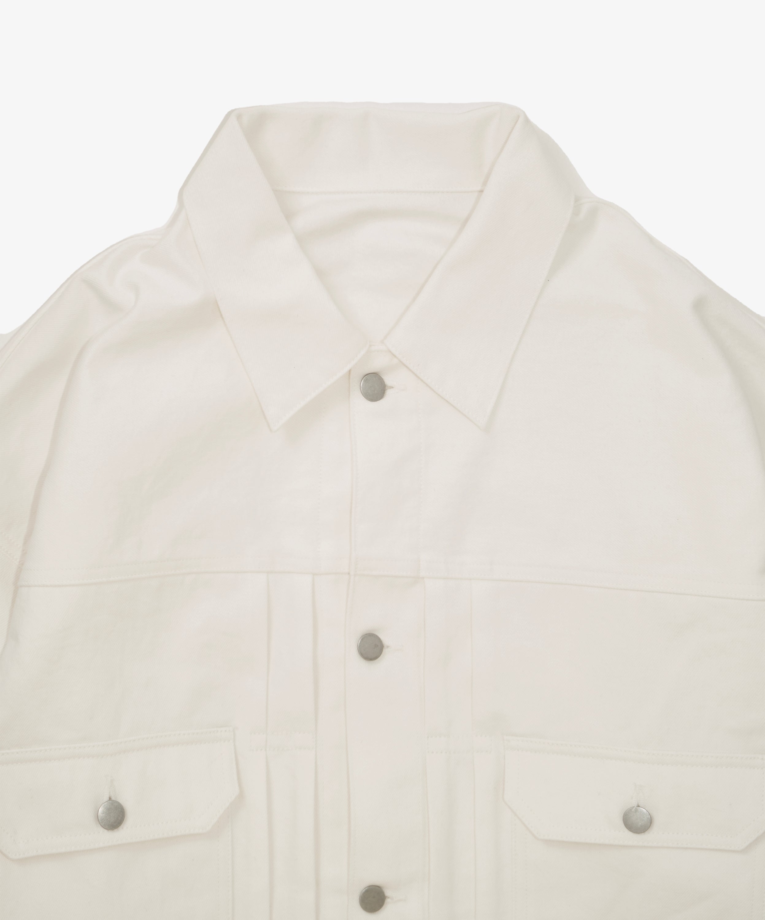 trucker jacket white denim one wash