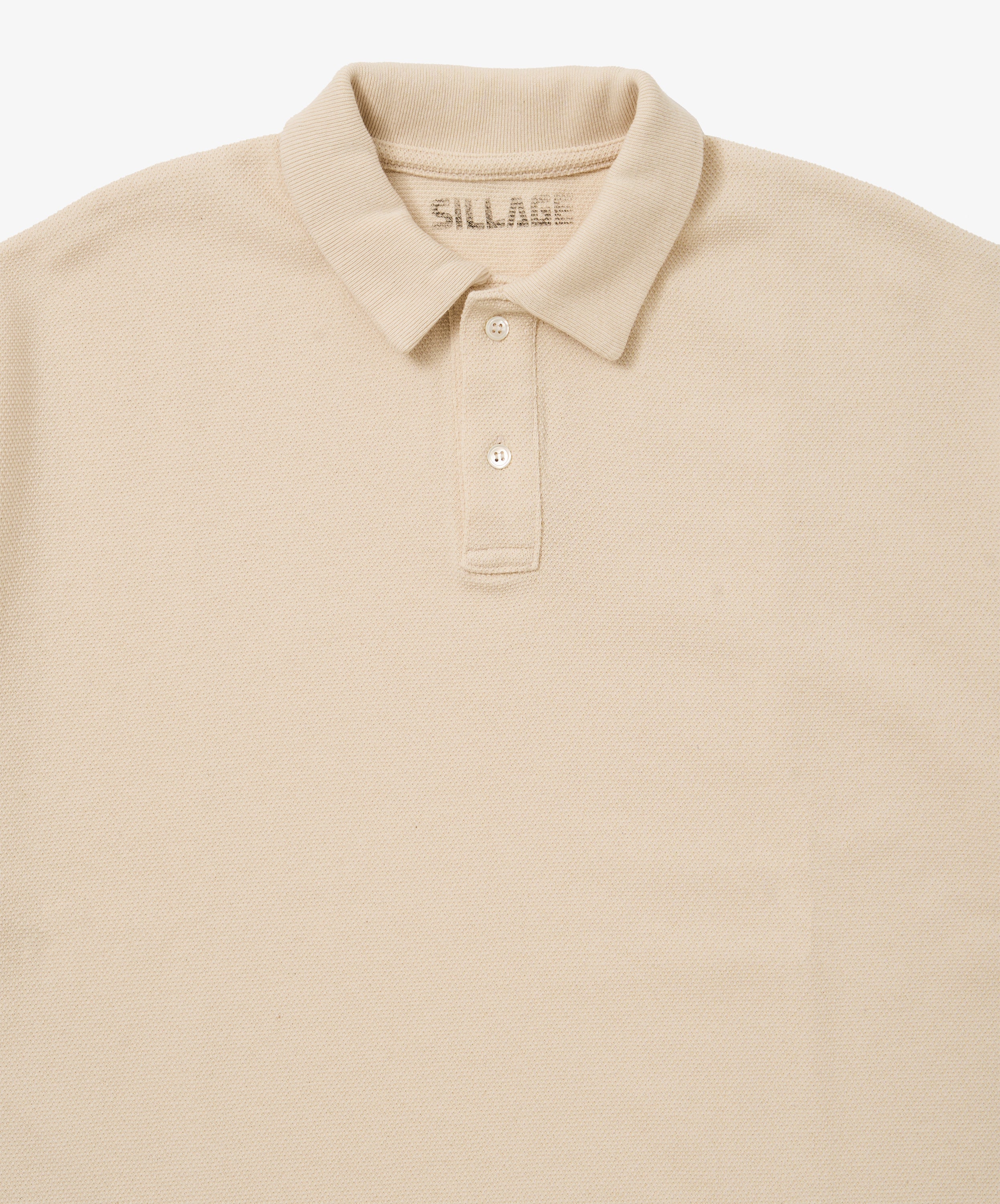 twisted pique polo ivory