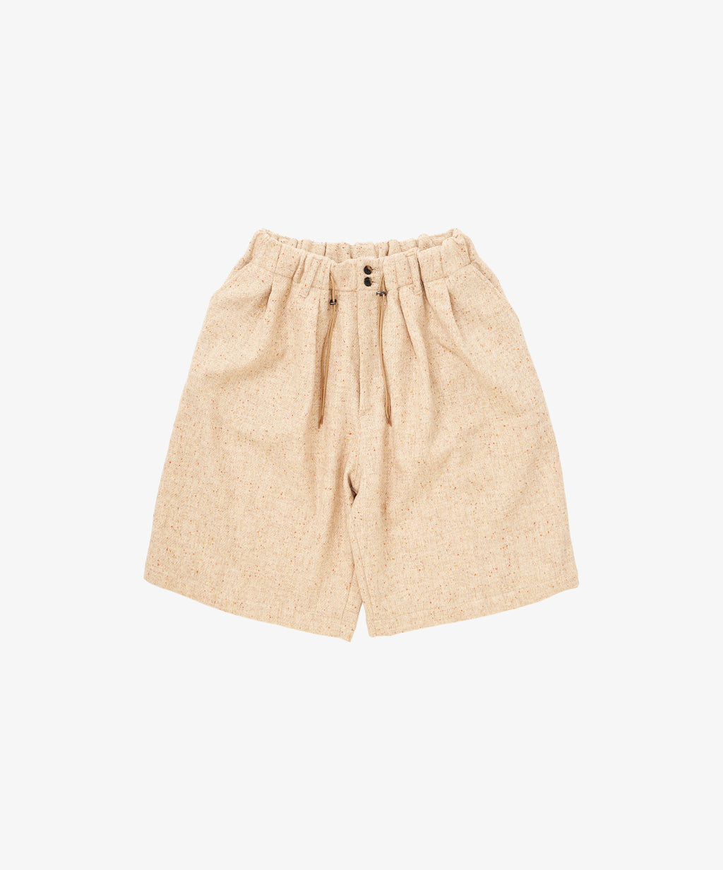 circular short cream nep harris tweed - default