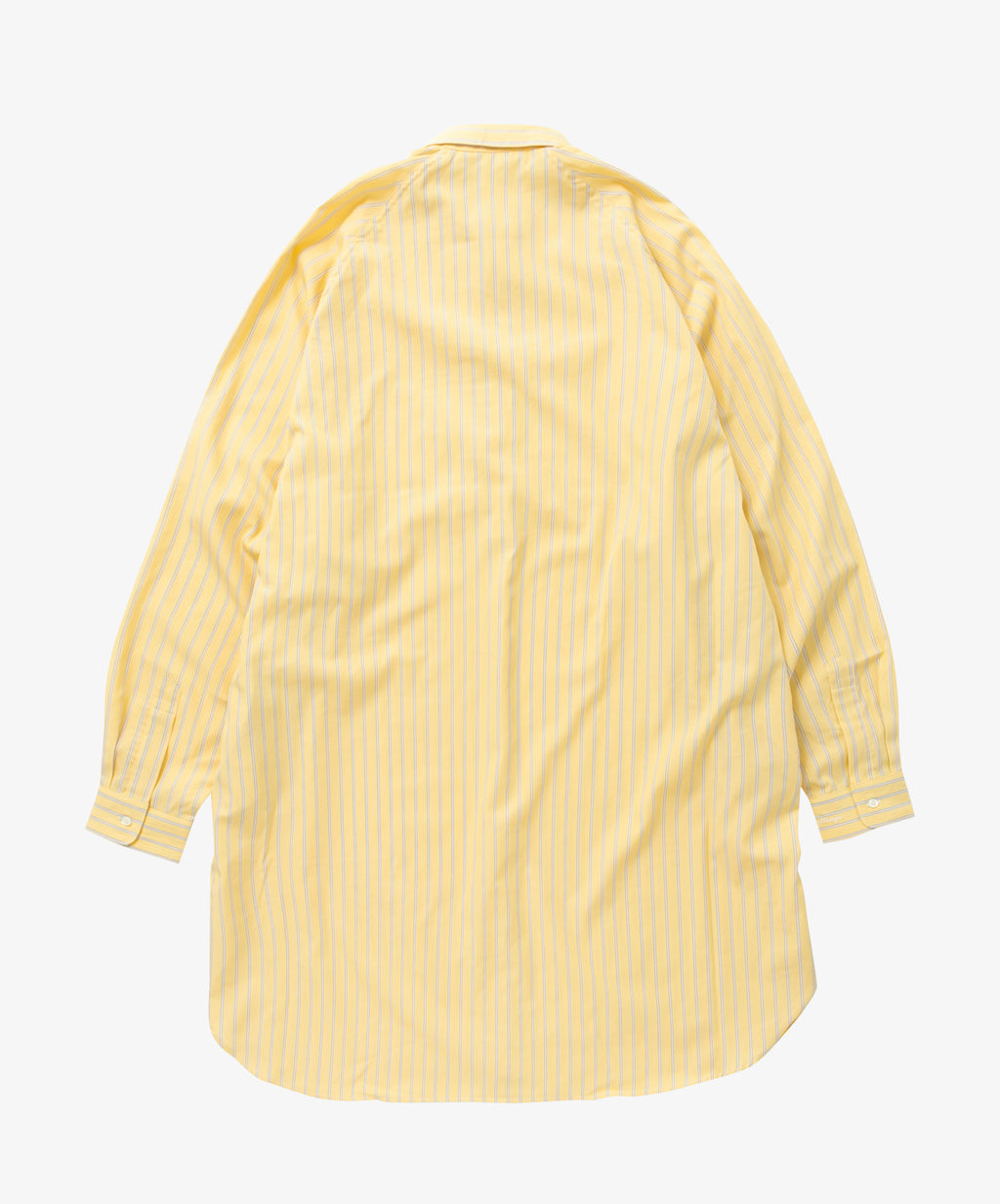 popover shirt long supima cotton yellow stripe