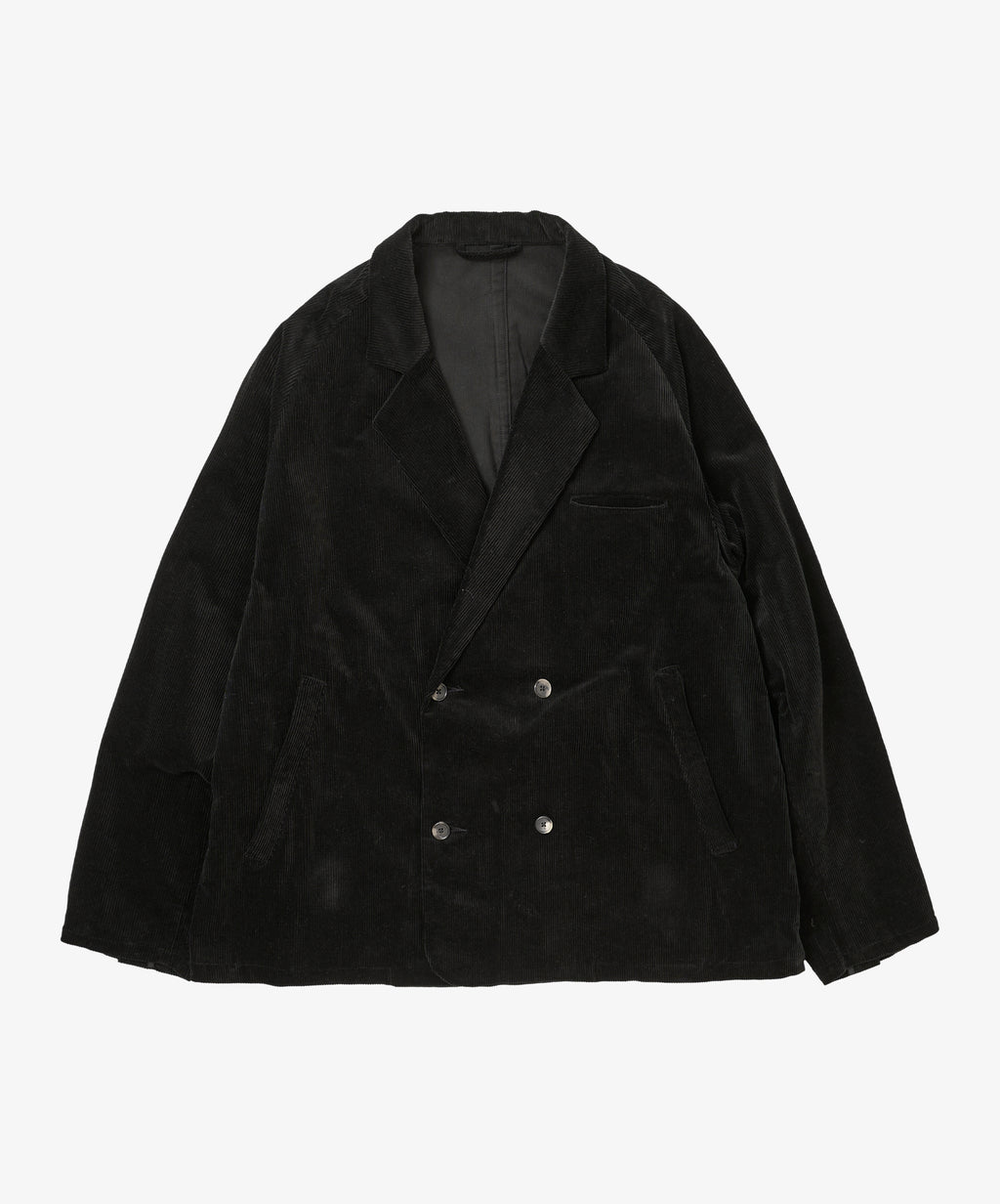 double-breasted jacket corduroy black - default