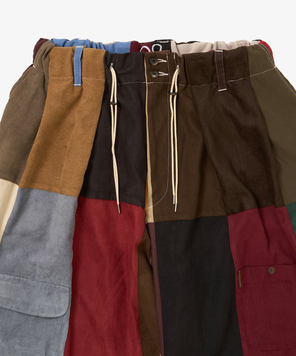 circular shorts faux suede nine