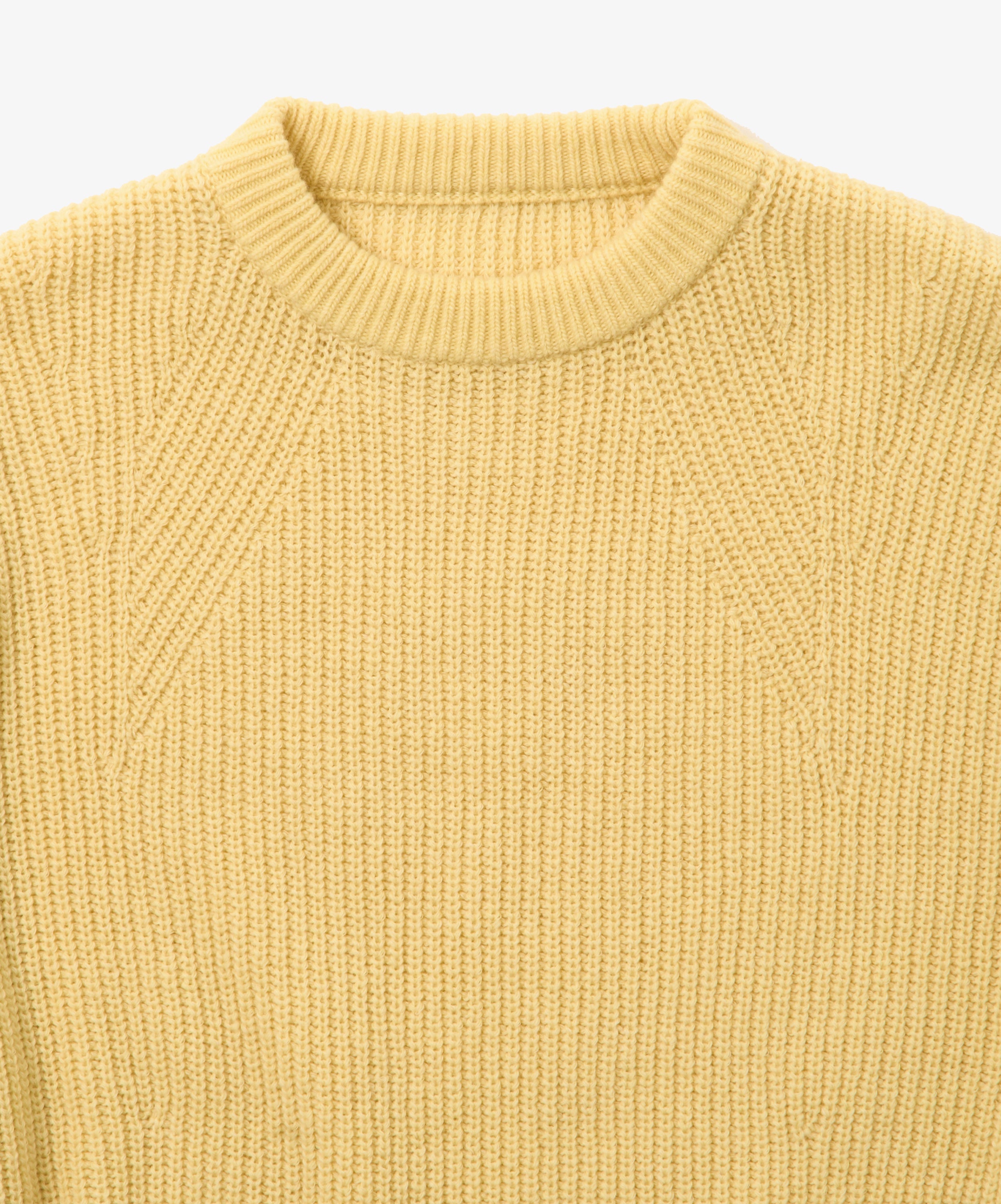 super fine wool ribbed crew yellow