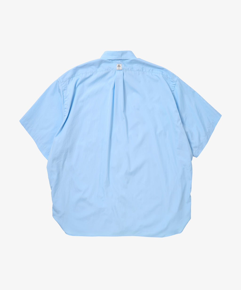 wide shirt with pocket thomas mason blue short sleeve