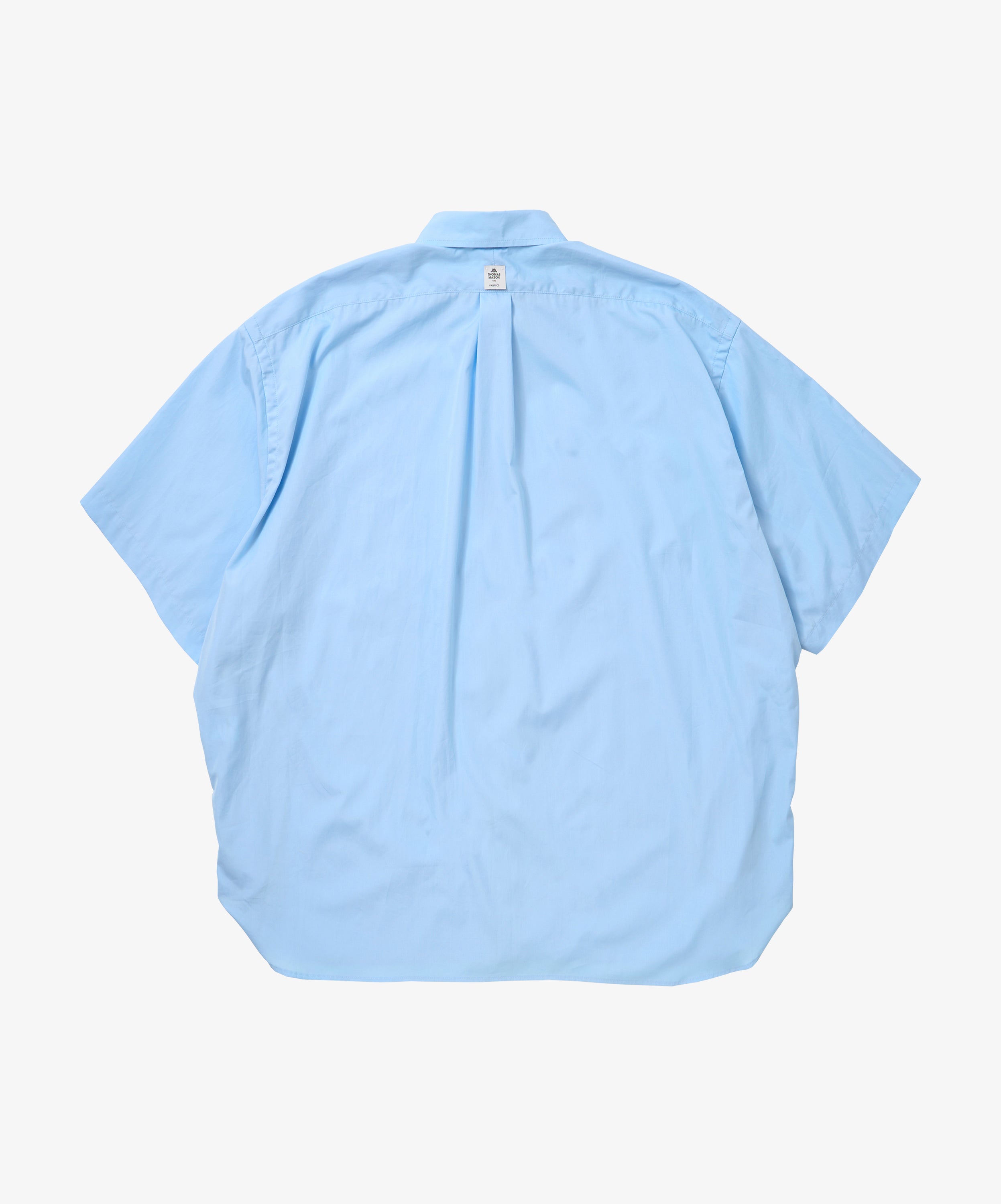 wide shirt with pocket thomas mason blue short sleeve