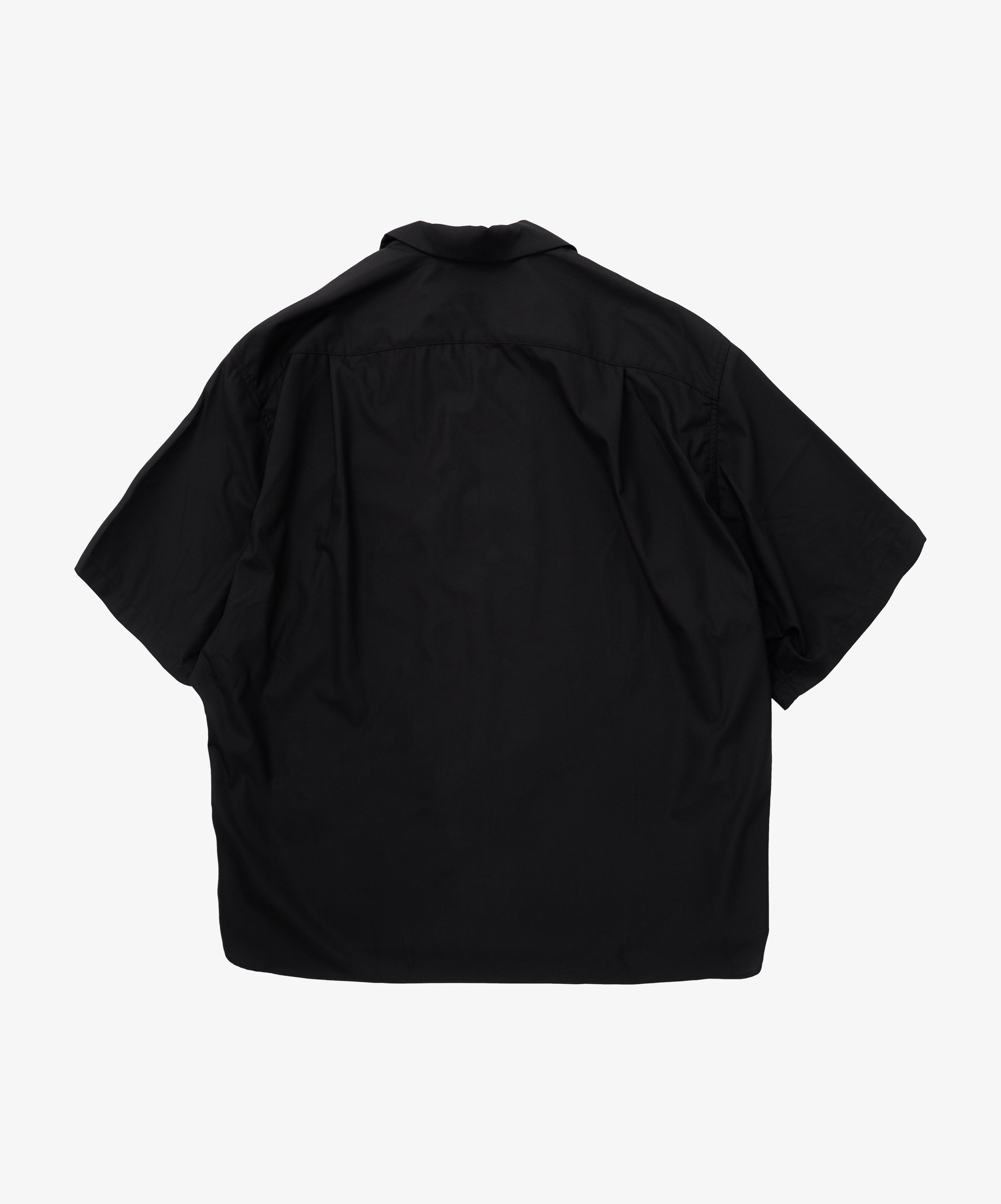 re-engineered overshirt short sleeve black
