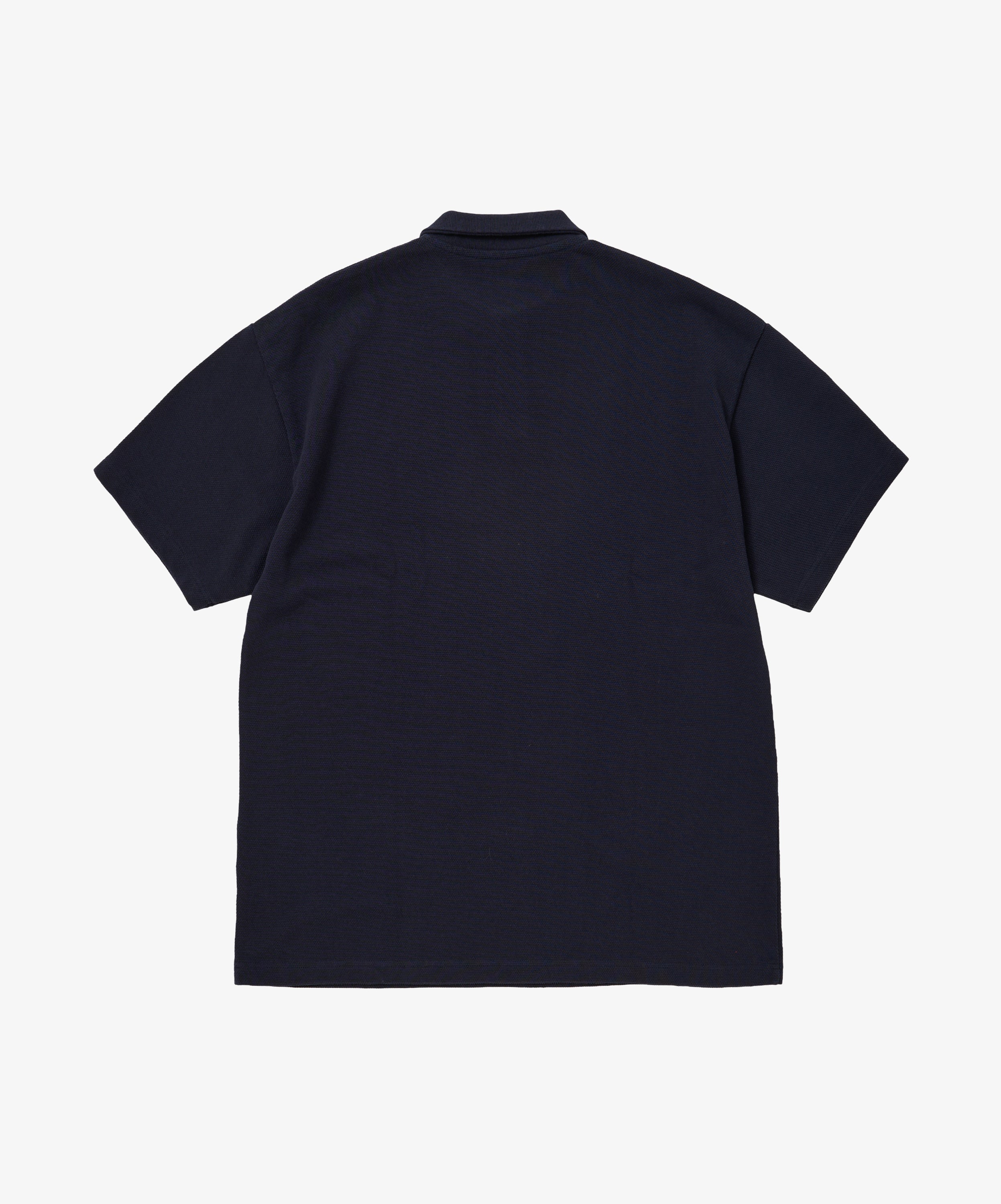 twisted pique polo navy