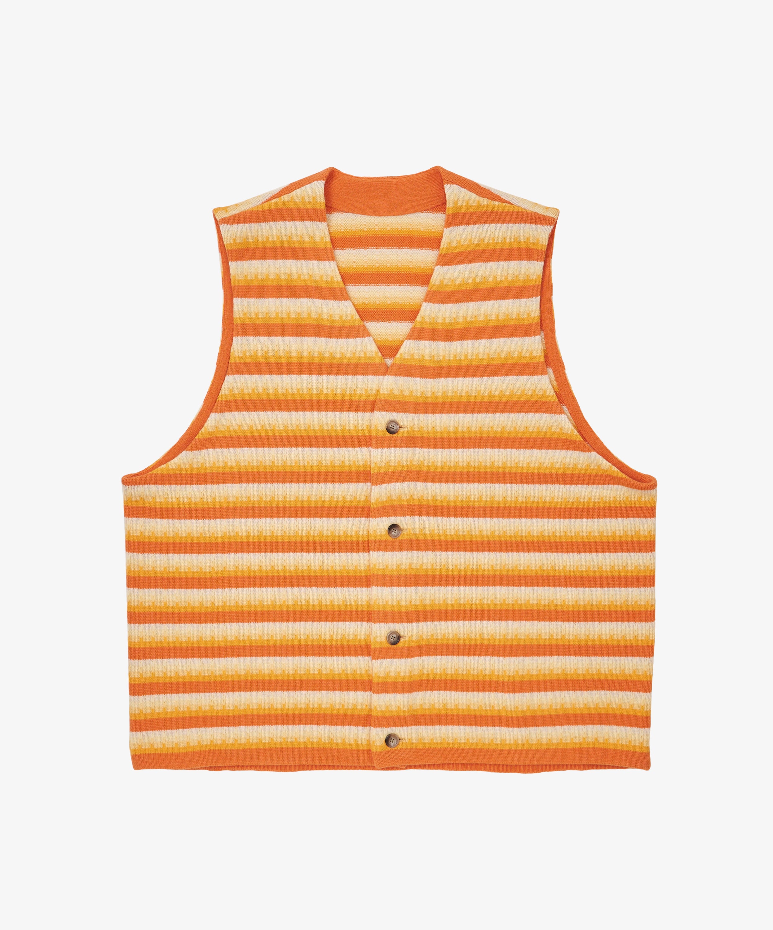 gilet three d knit yellow mix - default