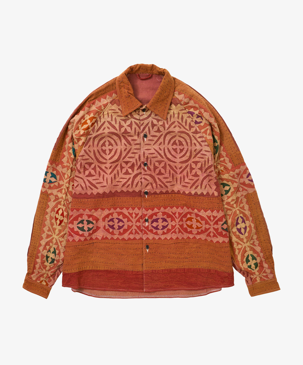 overshirt antique patchwork orange one - default