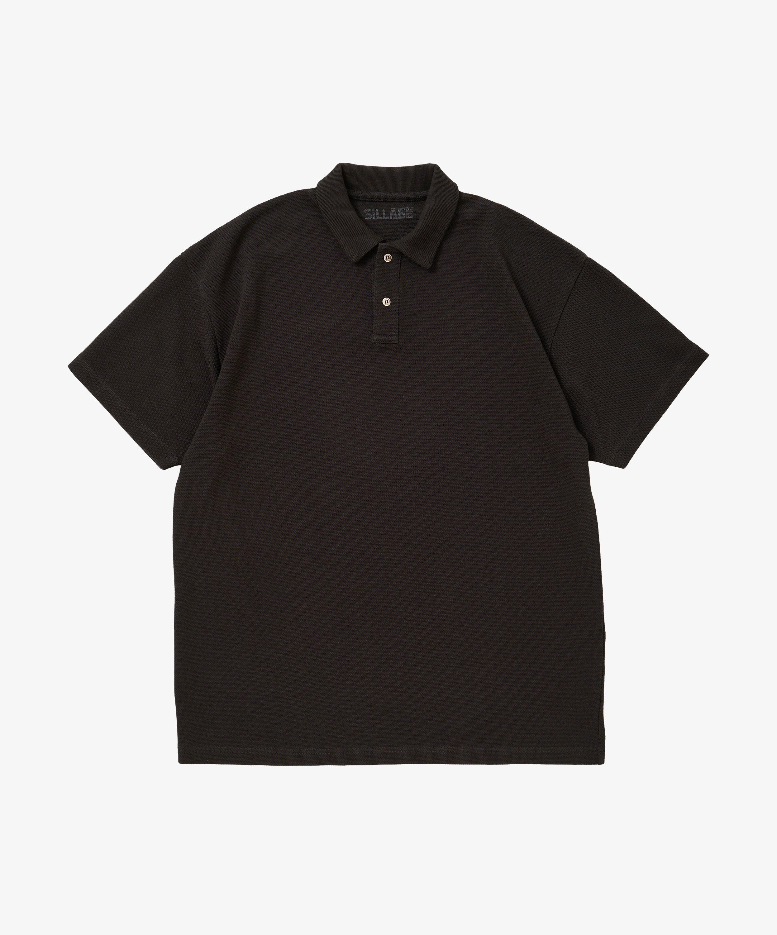 twisted pique polo black - default