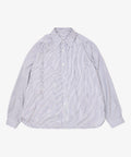 wide shirt high count navy stripe - default