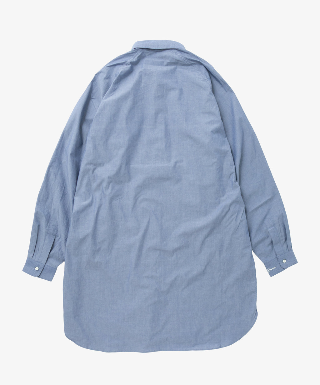 popover shirt long high count navy