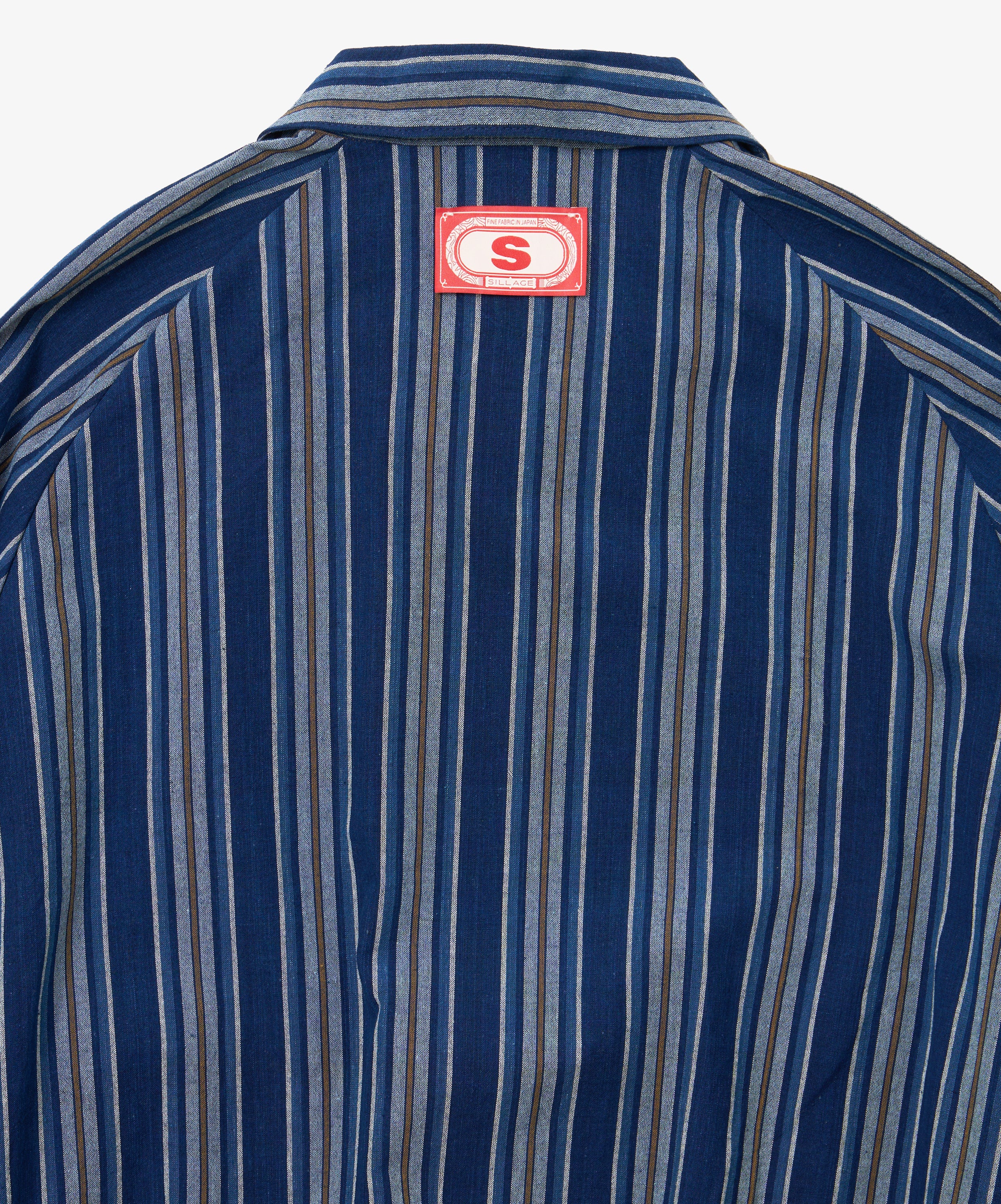 bingo kasuri zip up blouson yellow navy stripe