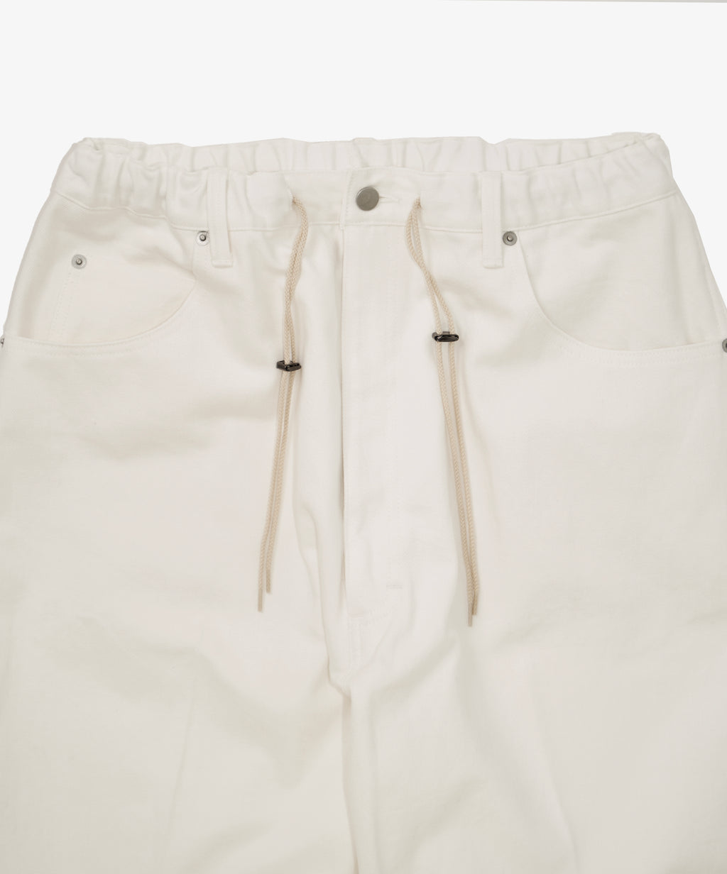 pantalon cinq poches white denim one wash
