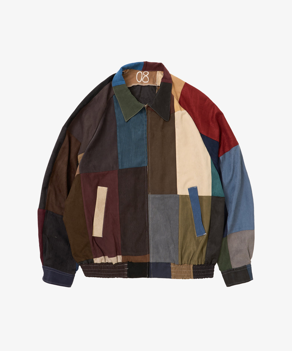 zip blouson faux suede eight - default