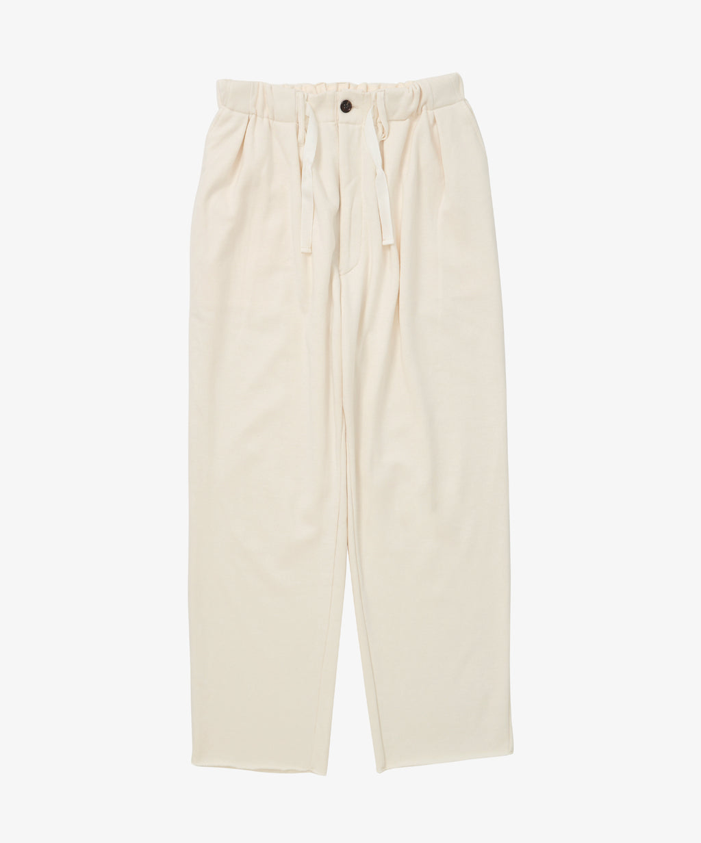 french terry baggy trousers ivory - default