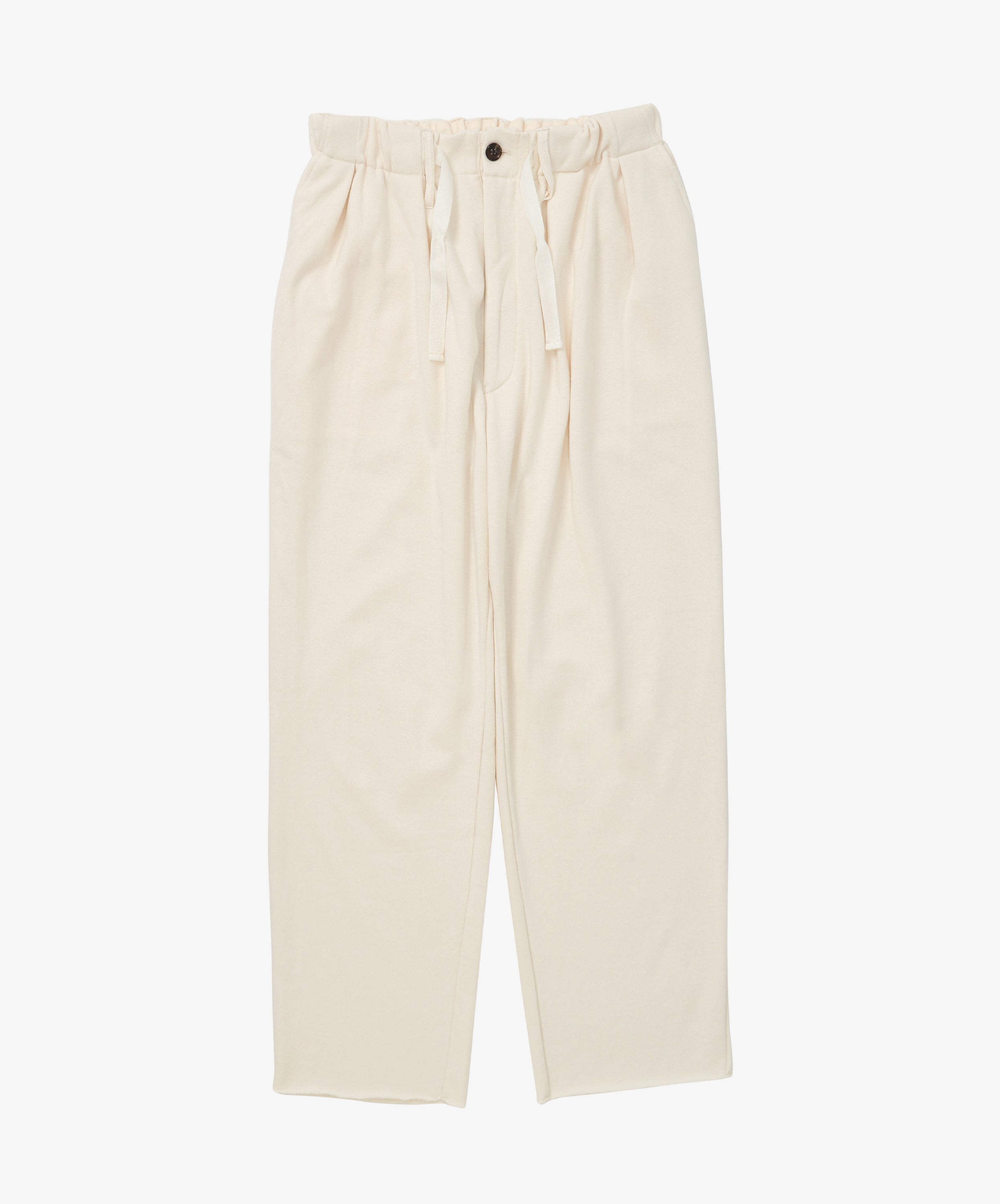 french terry baggy trousers ivory - default
