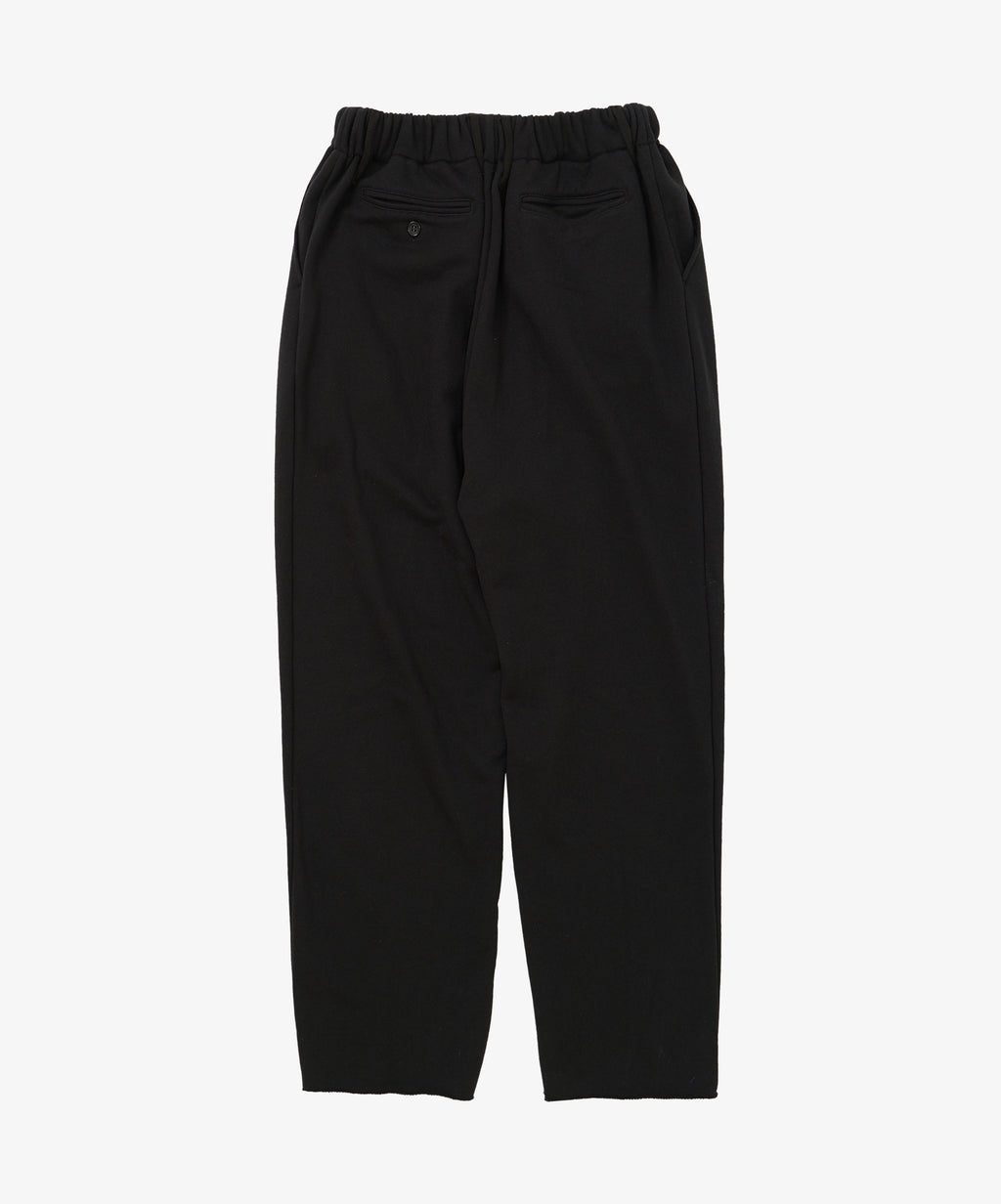 french terry baggy trousers black