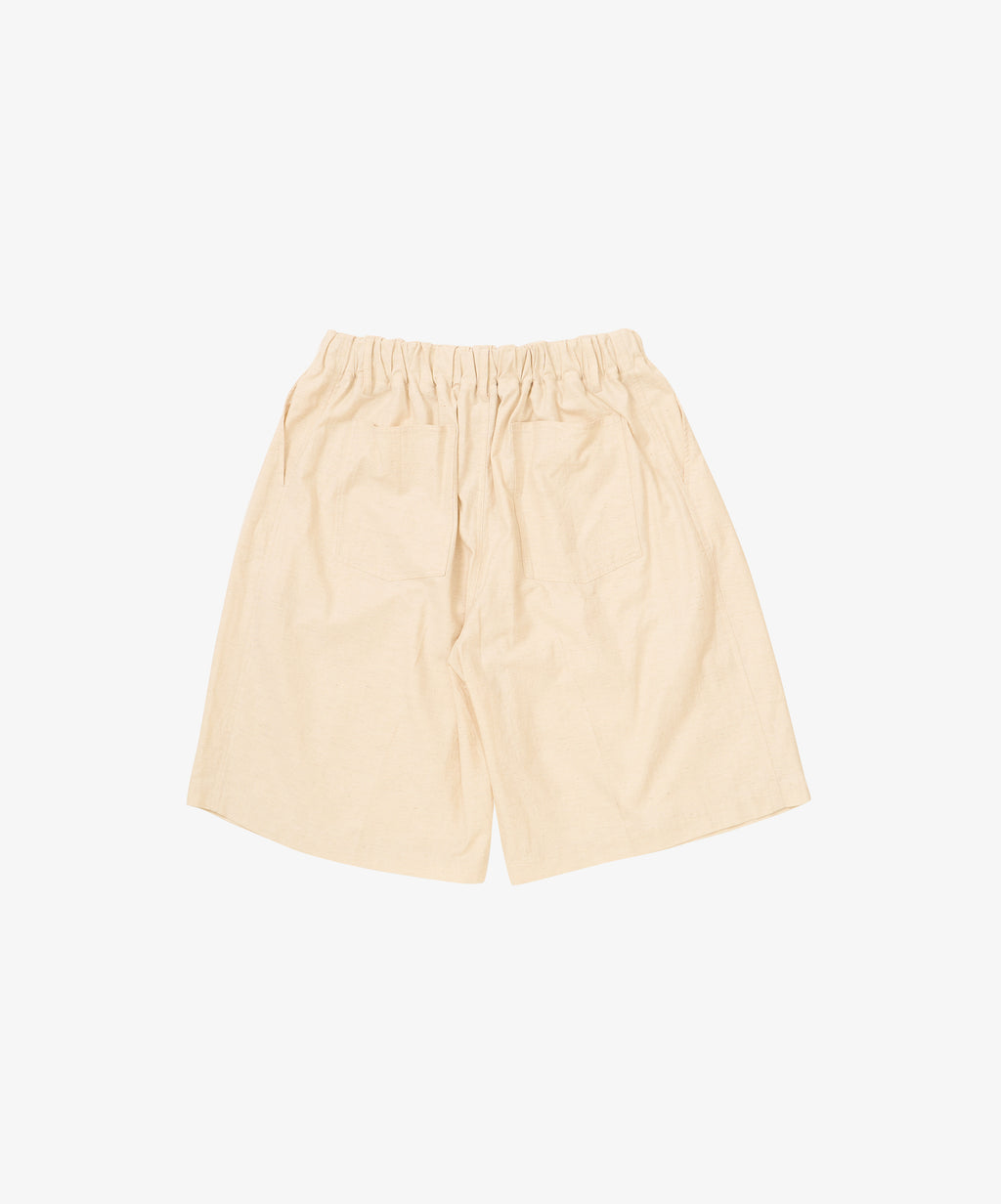 circular short pants back satin natural