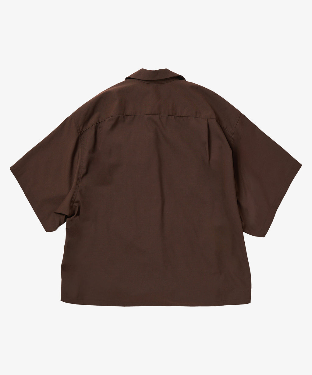 overshirt short sleeve brown