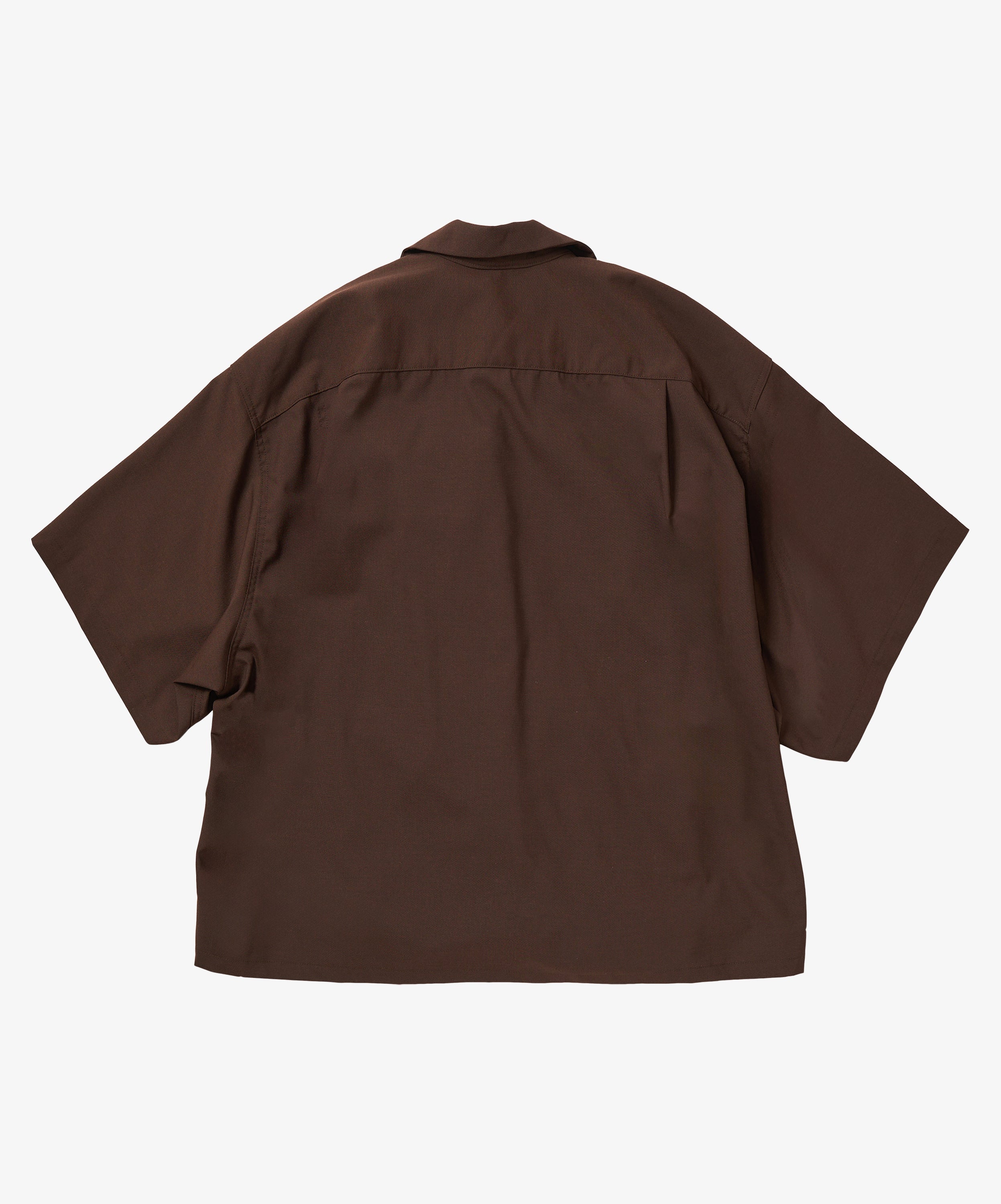 overshirt short sleeve brown