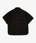 re-engineered overshirt short sleeve back satin black - default