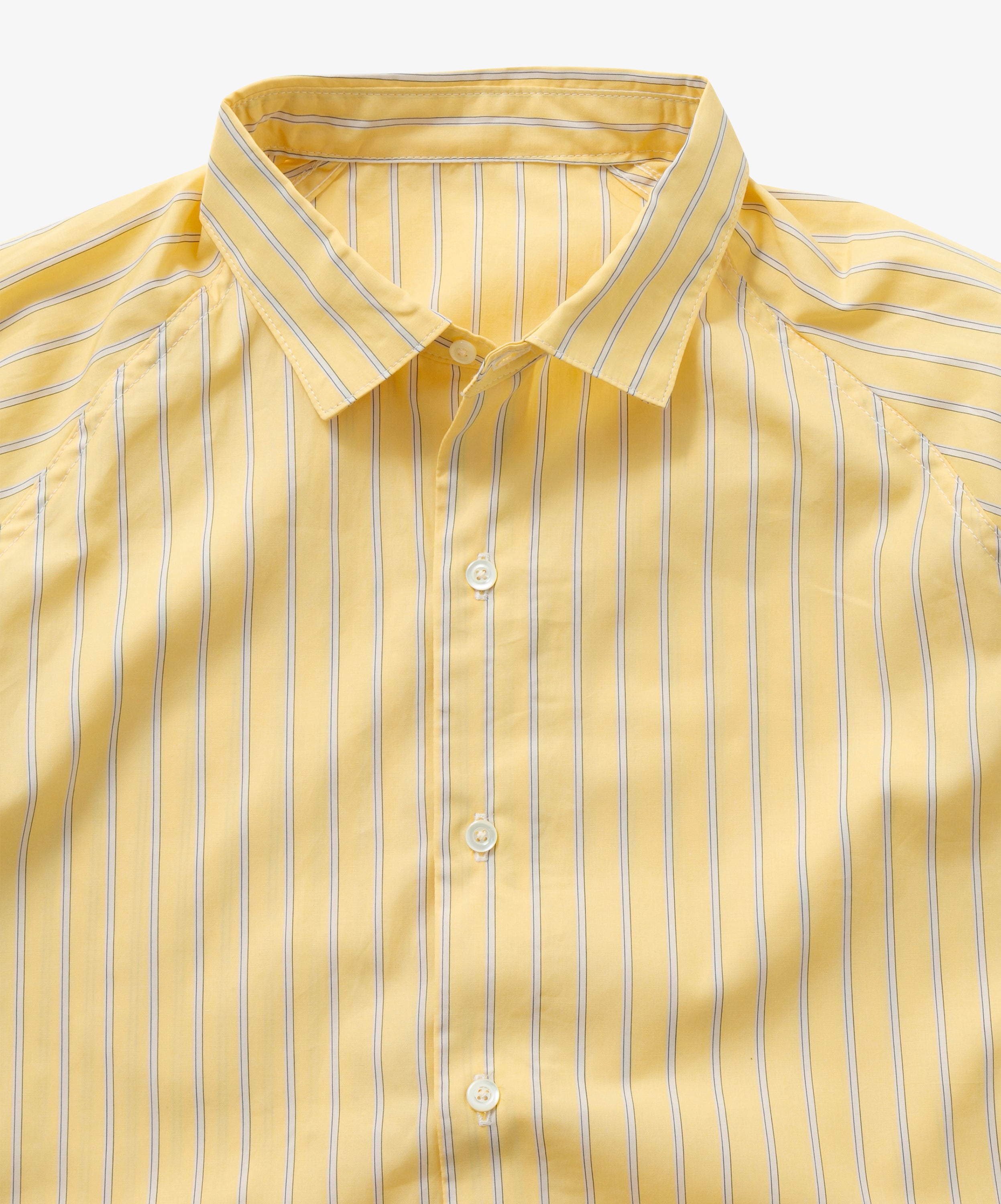 popover shirt long supima cotton yellow stripe