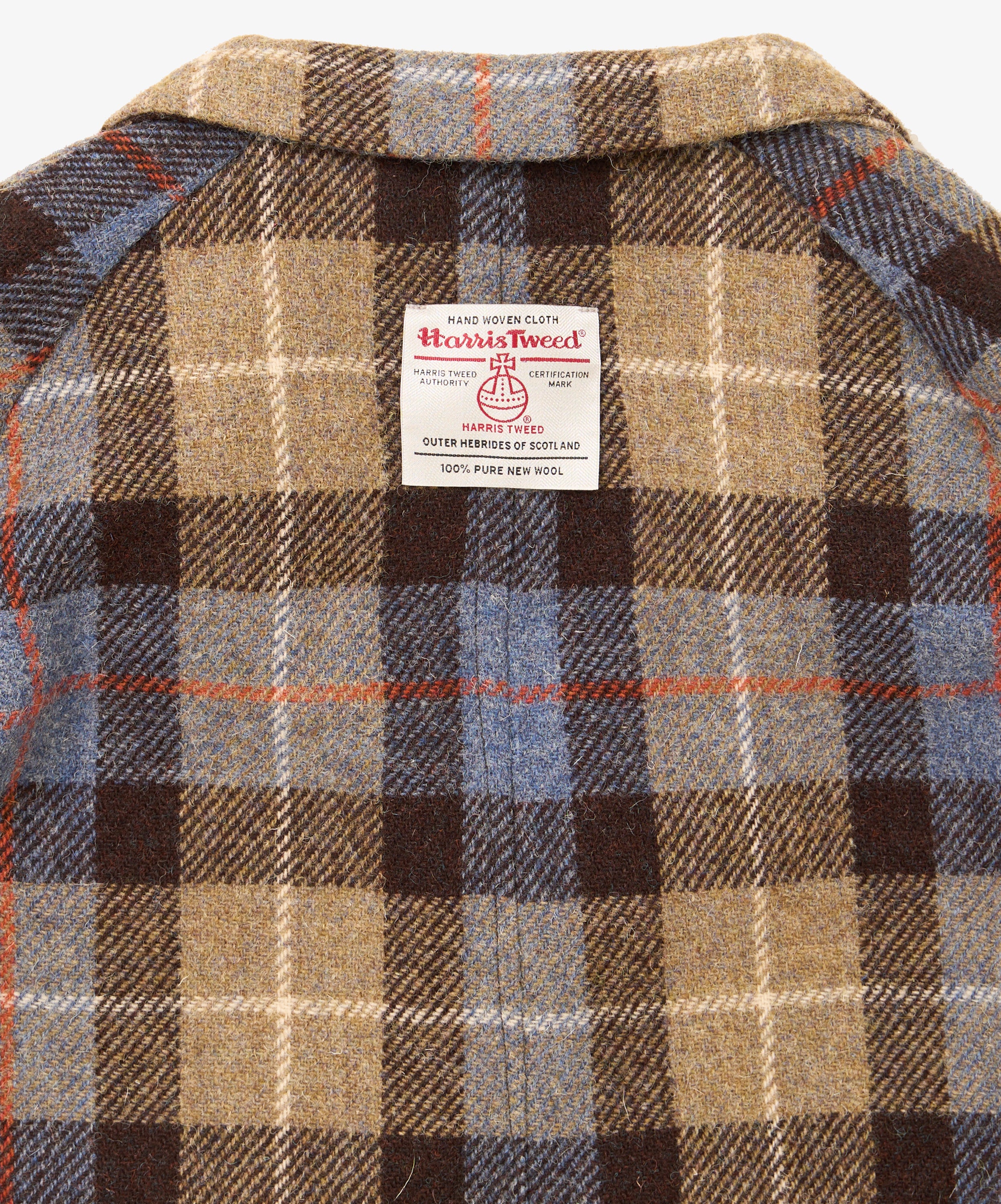 double-breasted jacket plaid harris tweed