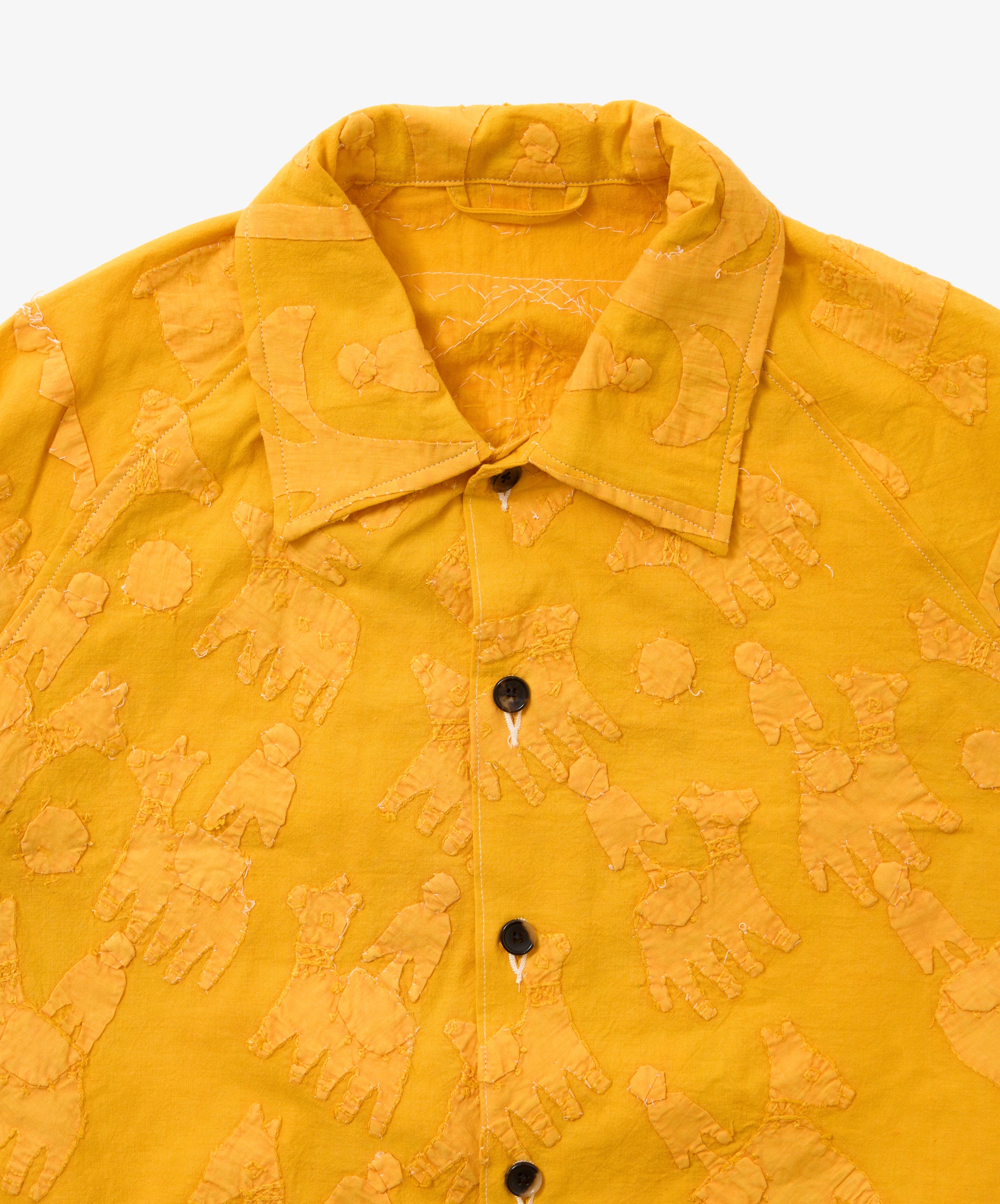 overshirt antique patchwork yellow