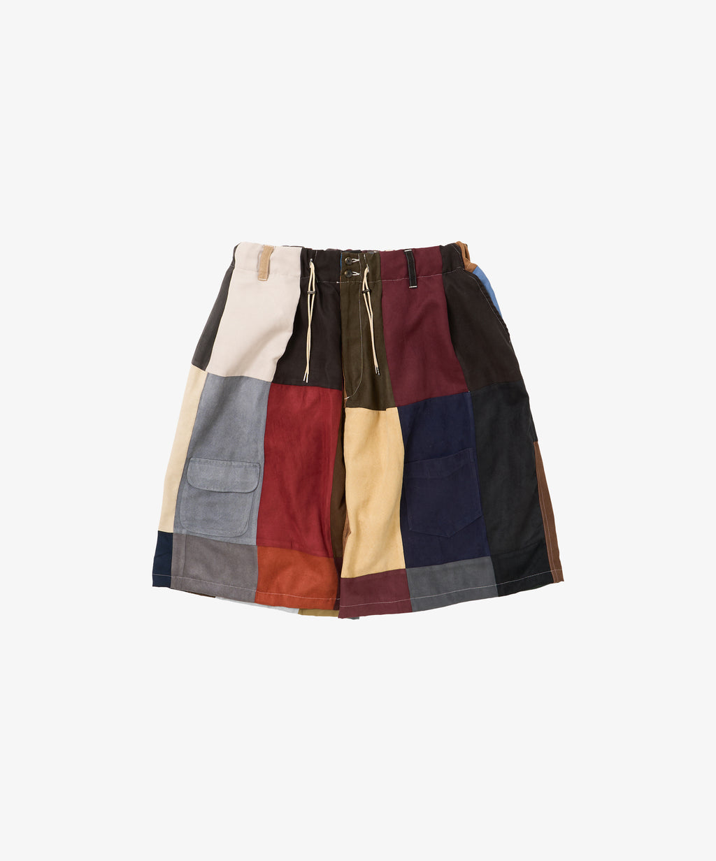circular shorts faux suede seven - default