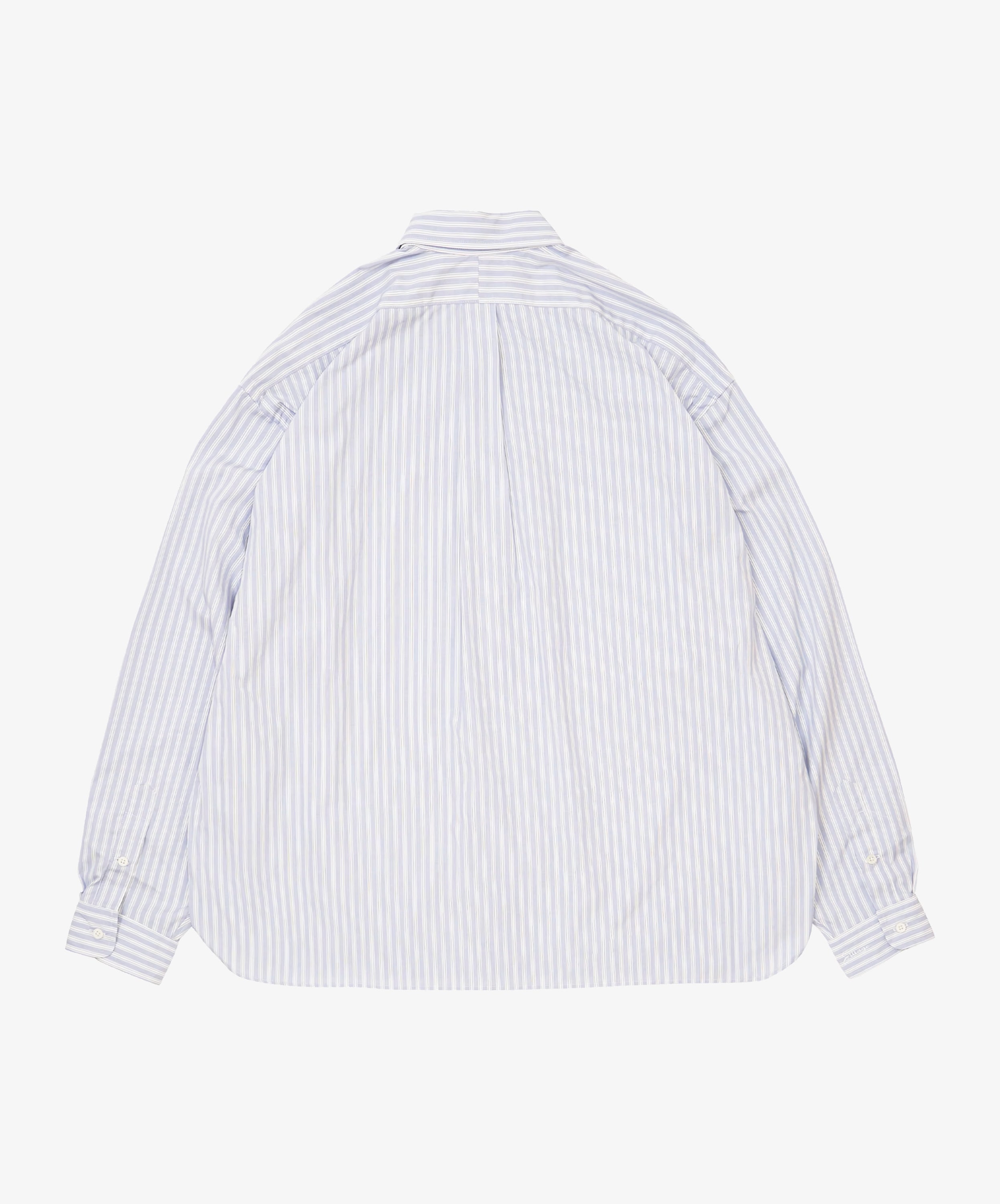 wide shirt high count blue stripe