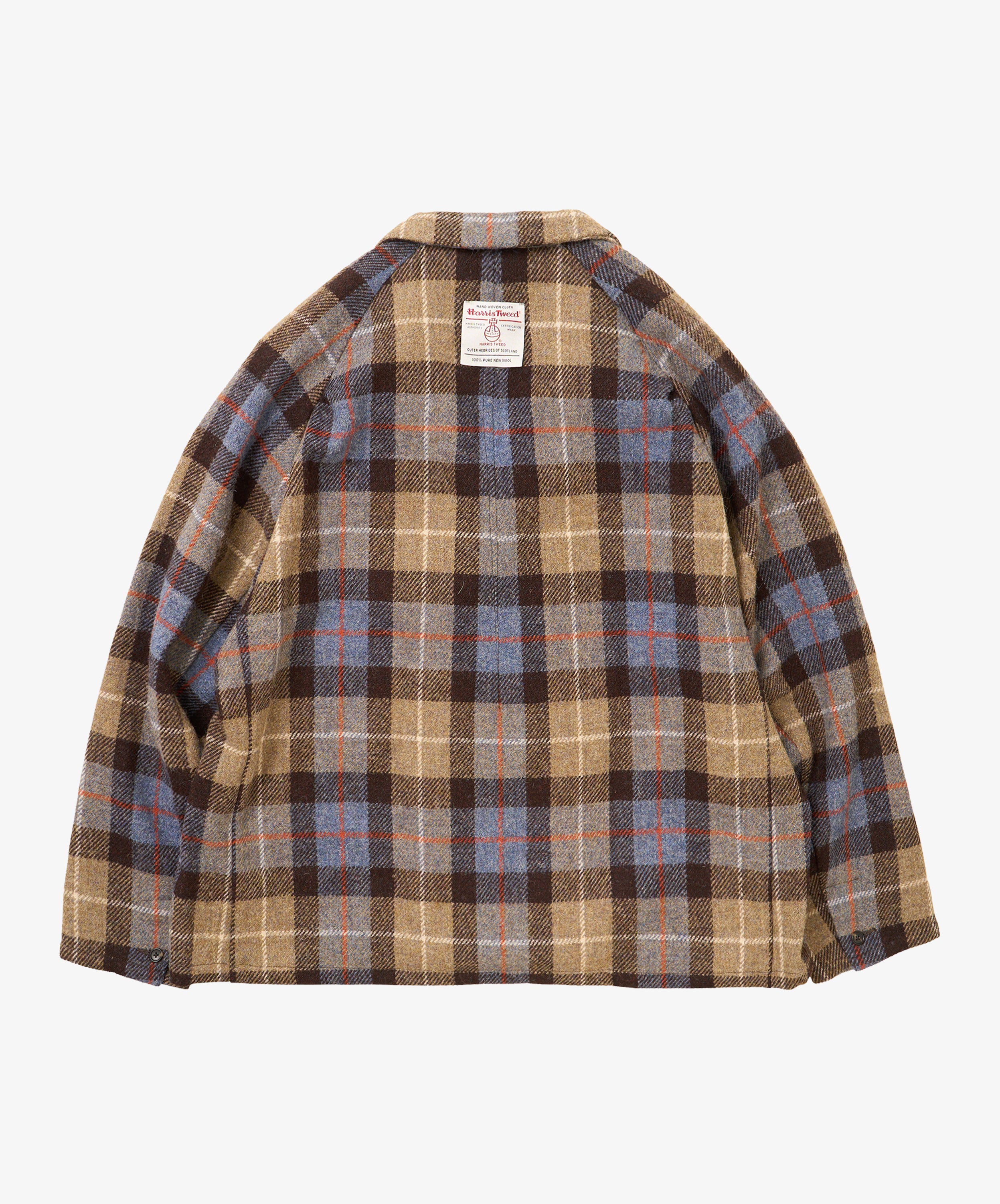 double-breasted jacket plaid harris tweed