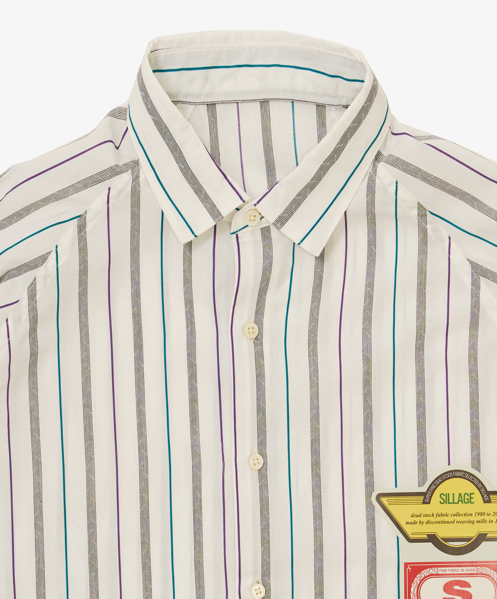 popover shirt dead stock jacquard stripe long
