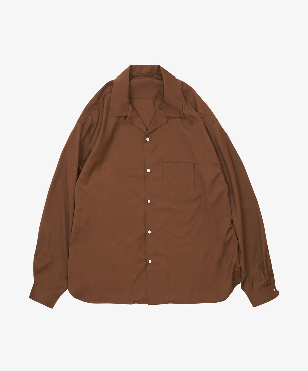 re-engineered overshirt brown twill - default