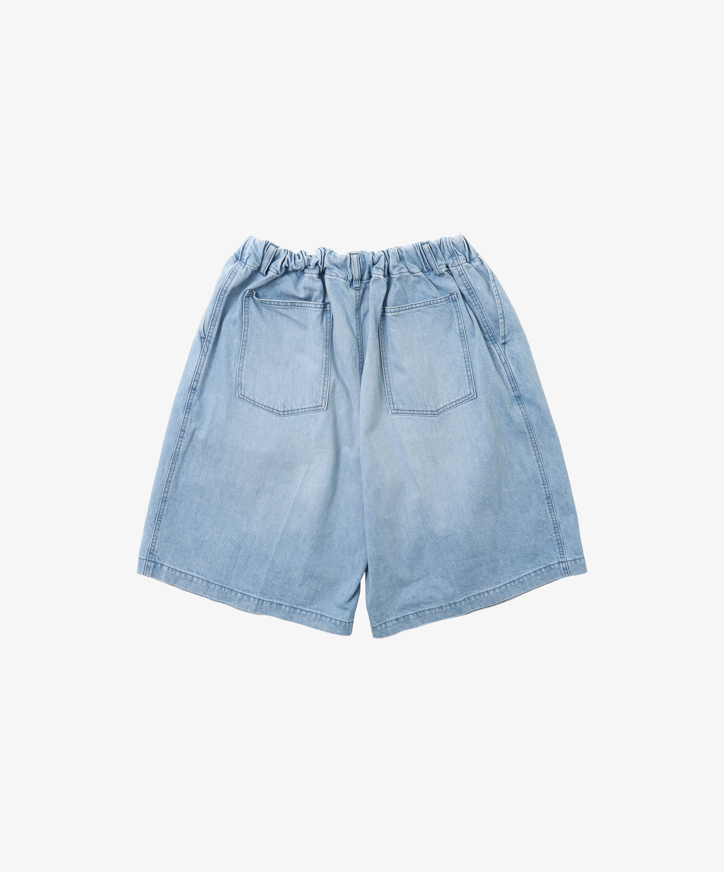 circular short pants denim bleached