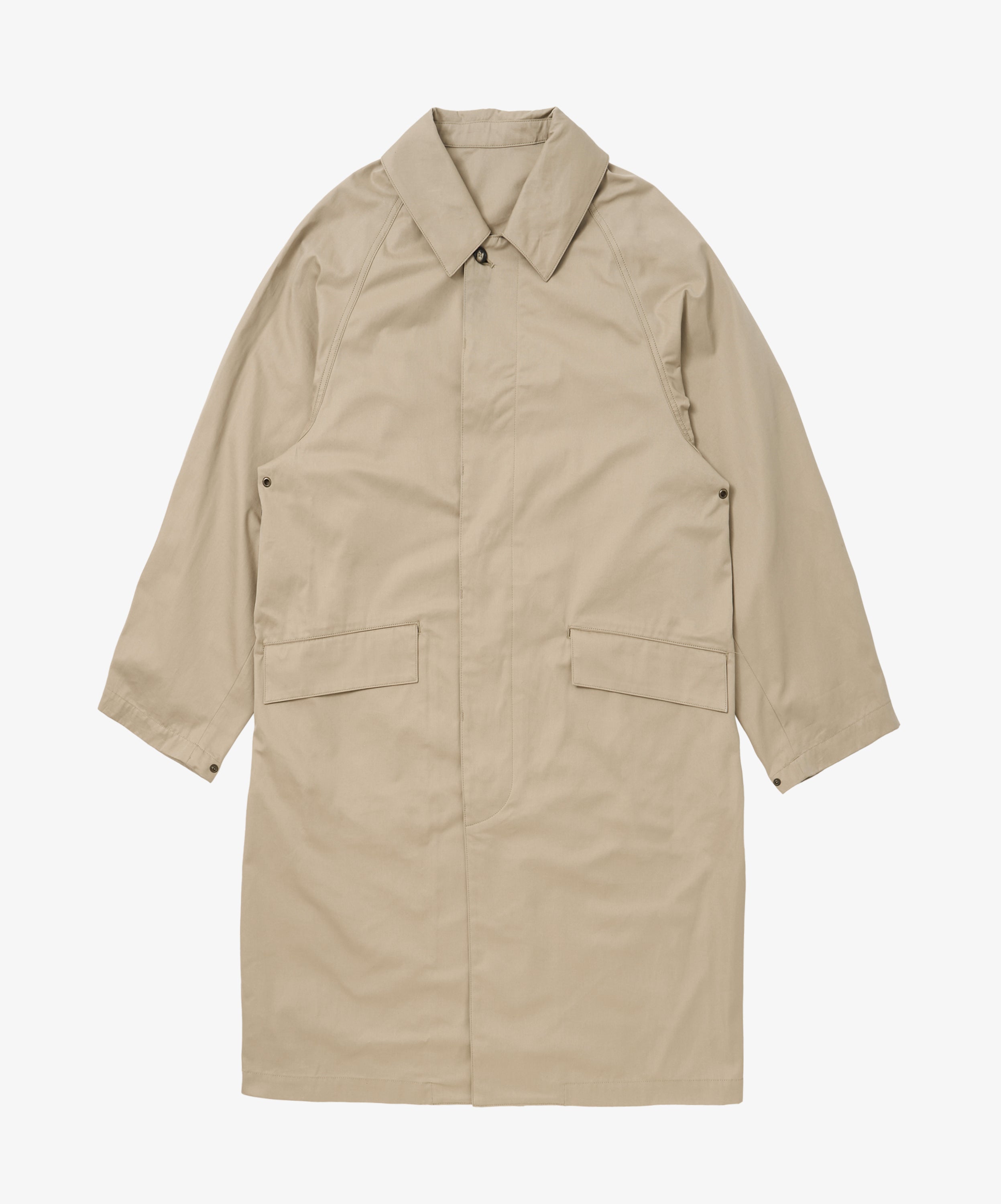 balmacaan coat gabardine beige - default