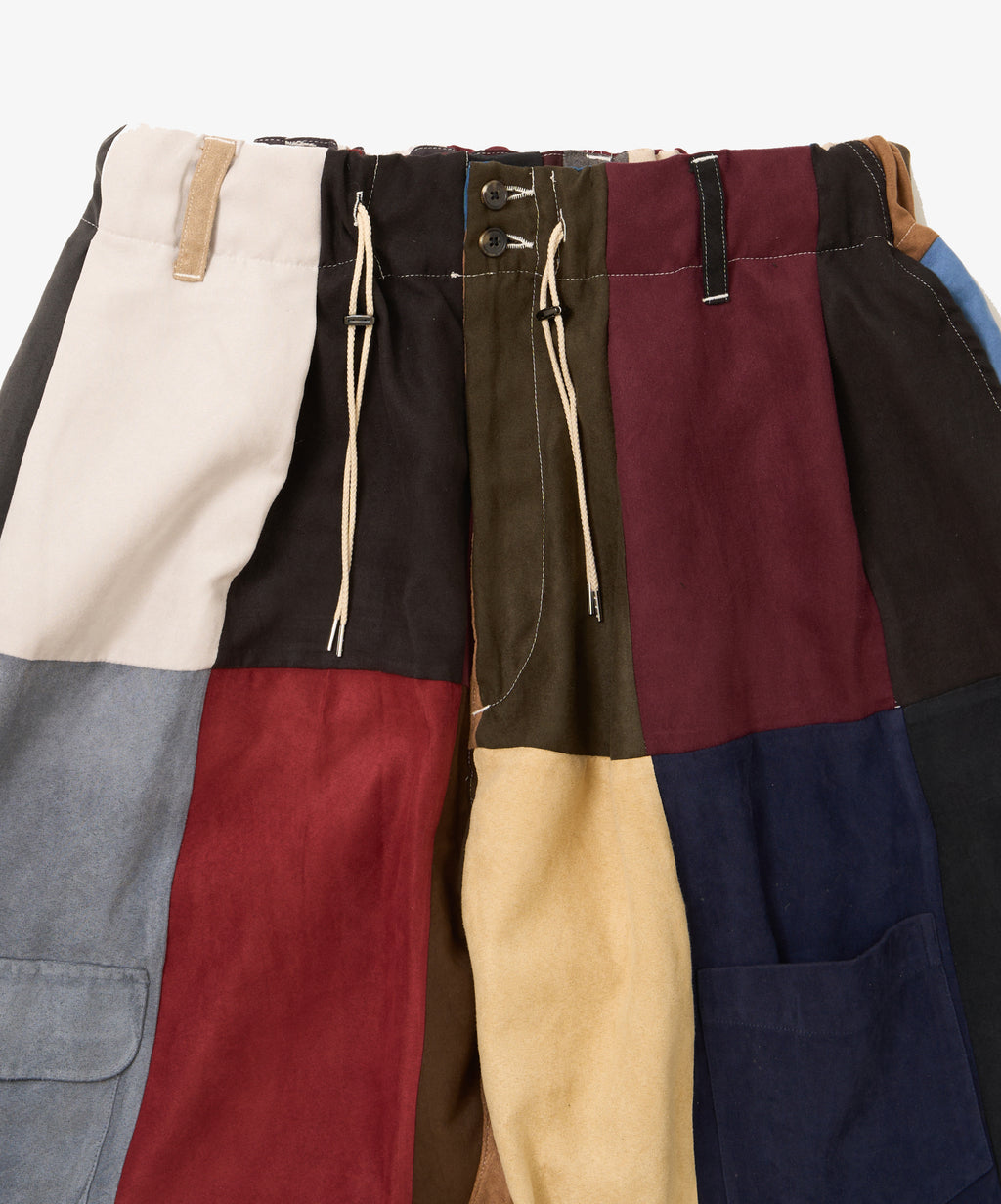 circular shorts faux suede seven