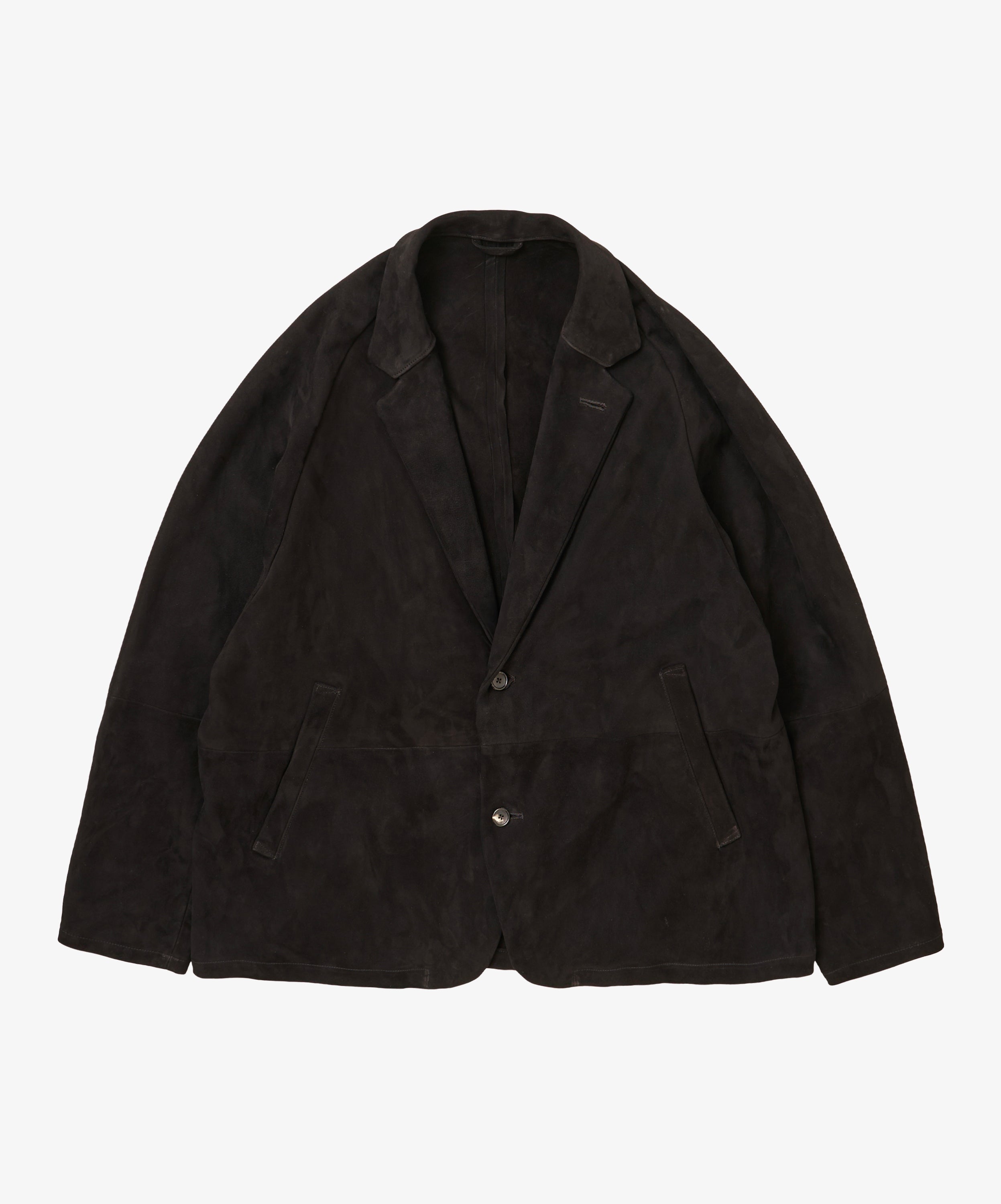 veste two button sheepskin black - default