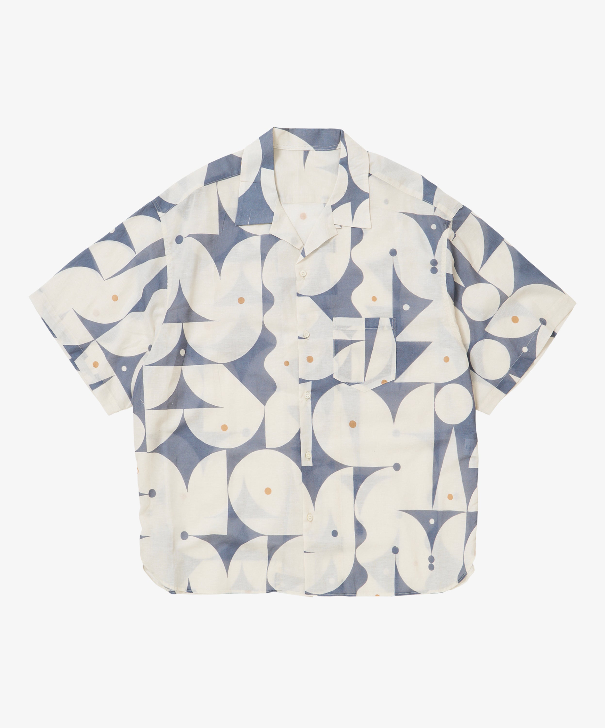 re-engineered overshirt short sleeve aaron glasson blue - default