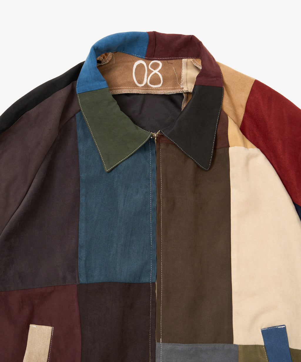 zip blouson faux suede eight