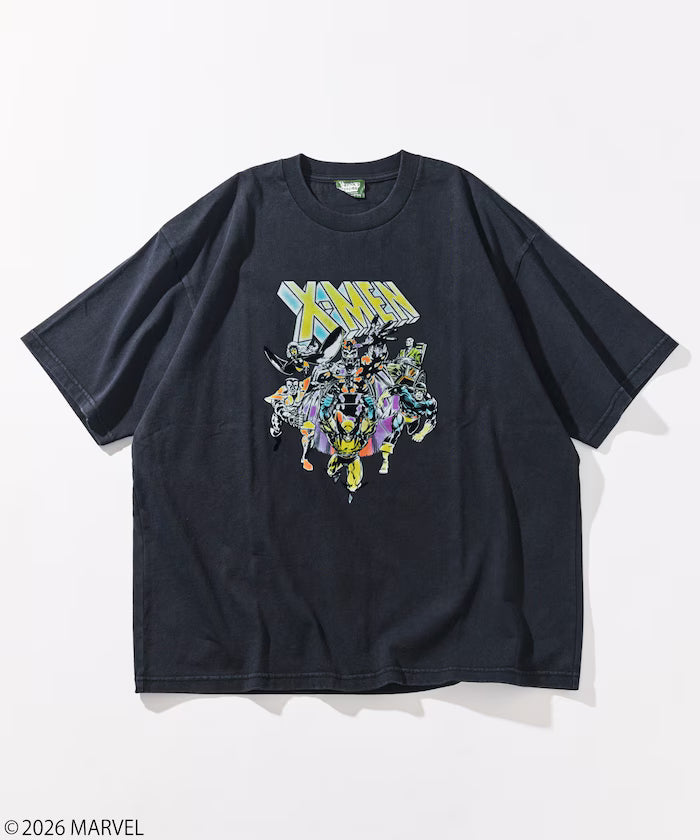 MARVEL/X-MEN Crew Neck T-Shirt / Static Flokki Processing