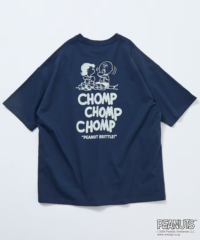 PEANUTS/Peanuts Limited Edition Big Silhouette Back Print Crew Neck T-Shirt/CHOMP 【Limited Edition】