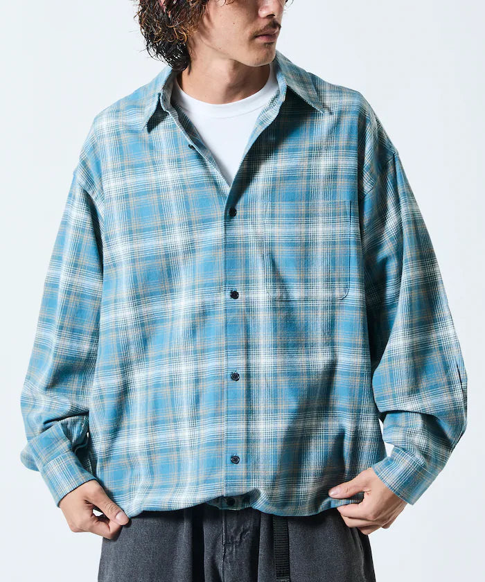 Wide Silhouette Ombre Check Spindle Shirt [Limited Edition]